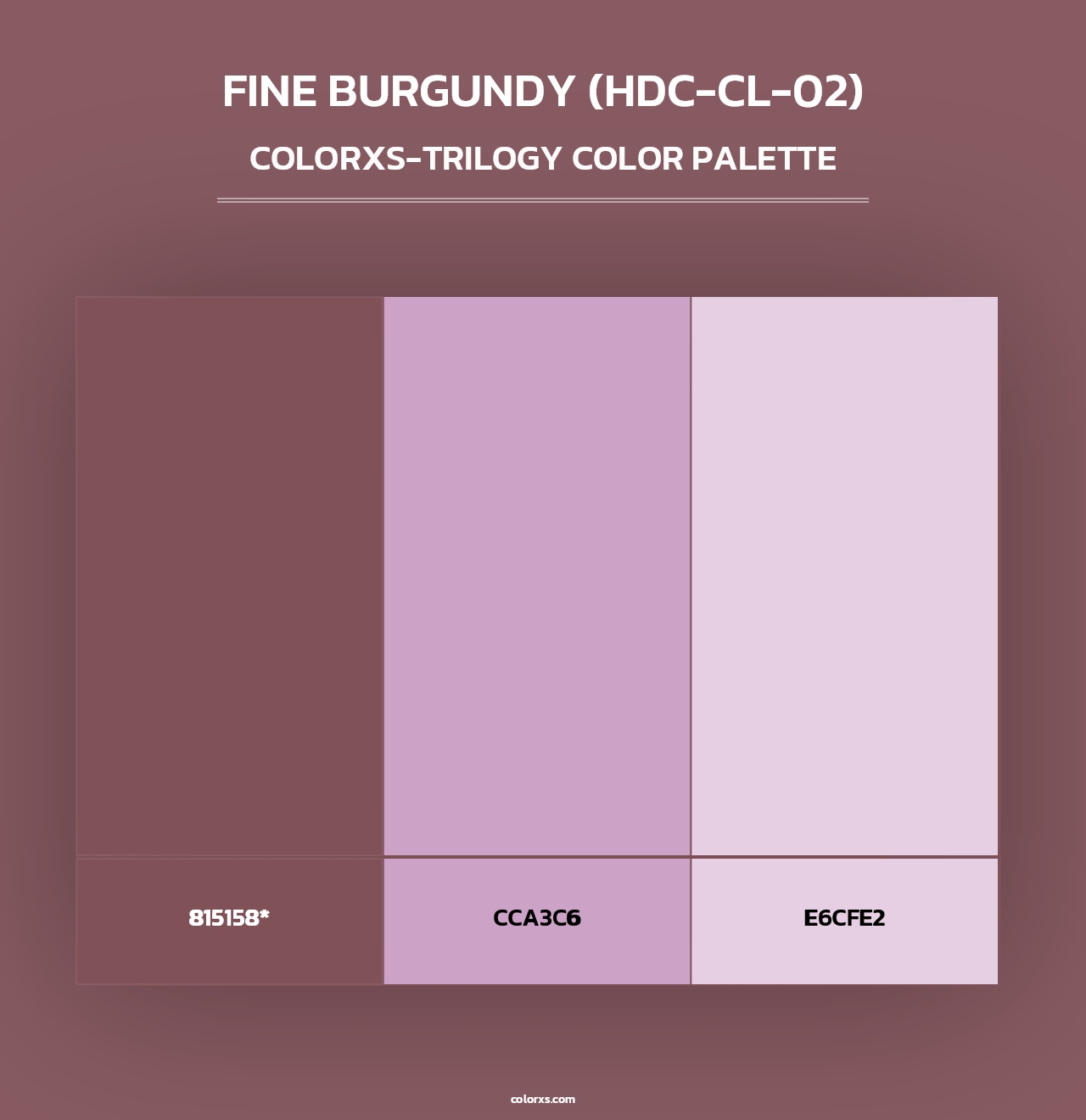 Fine Burgundy (HDC-CL-02) - Colorxs Trilogy Palette
