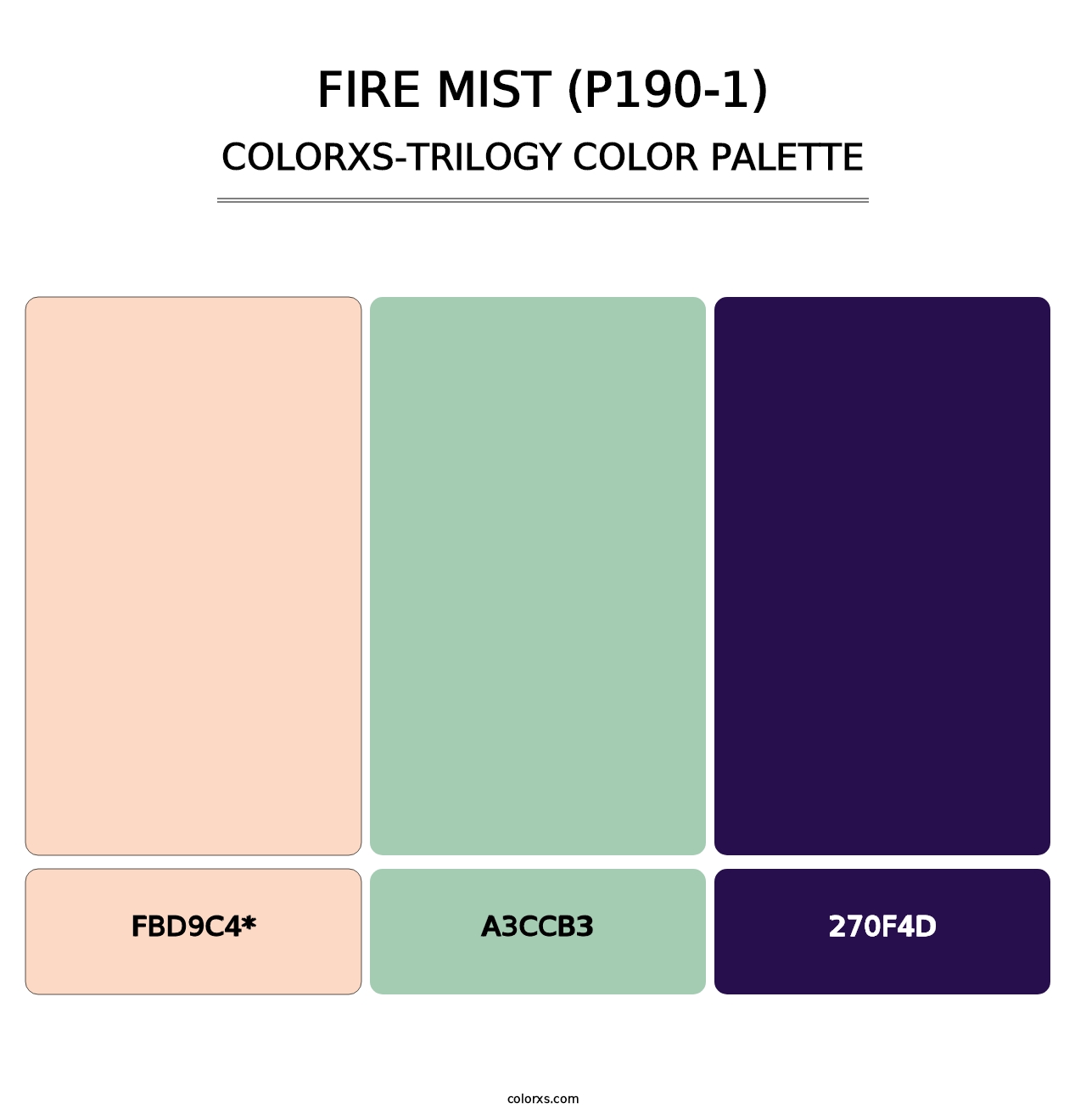 Fire Mist (P190-1) - Colorxs Trilogy Palette