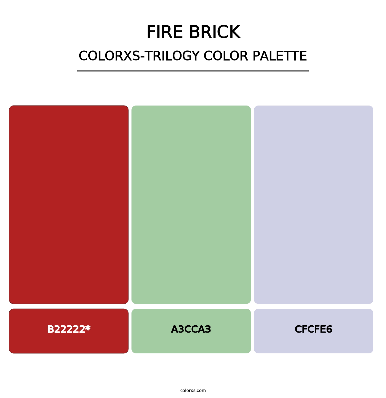 Fire Brick - Colorxs Trilogy Palette