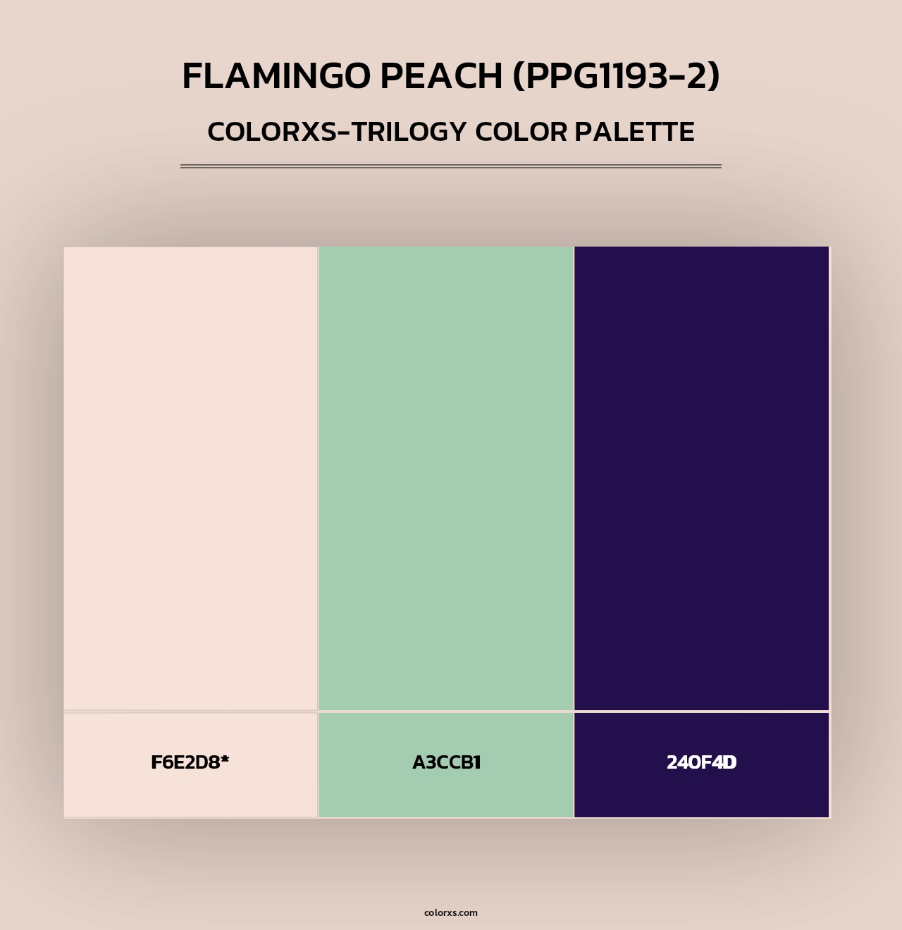 Flamingo Peach (PPG1193-2) - Colorxs Trilogy Palette