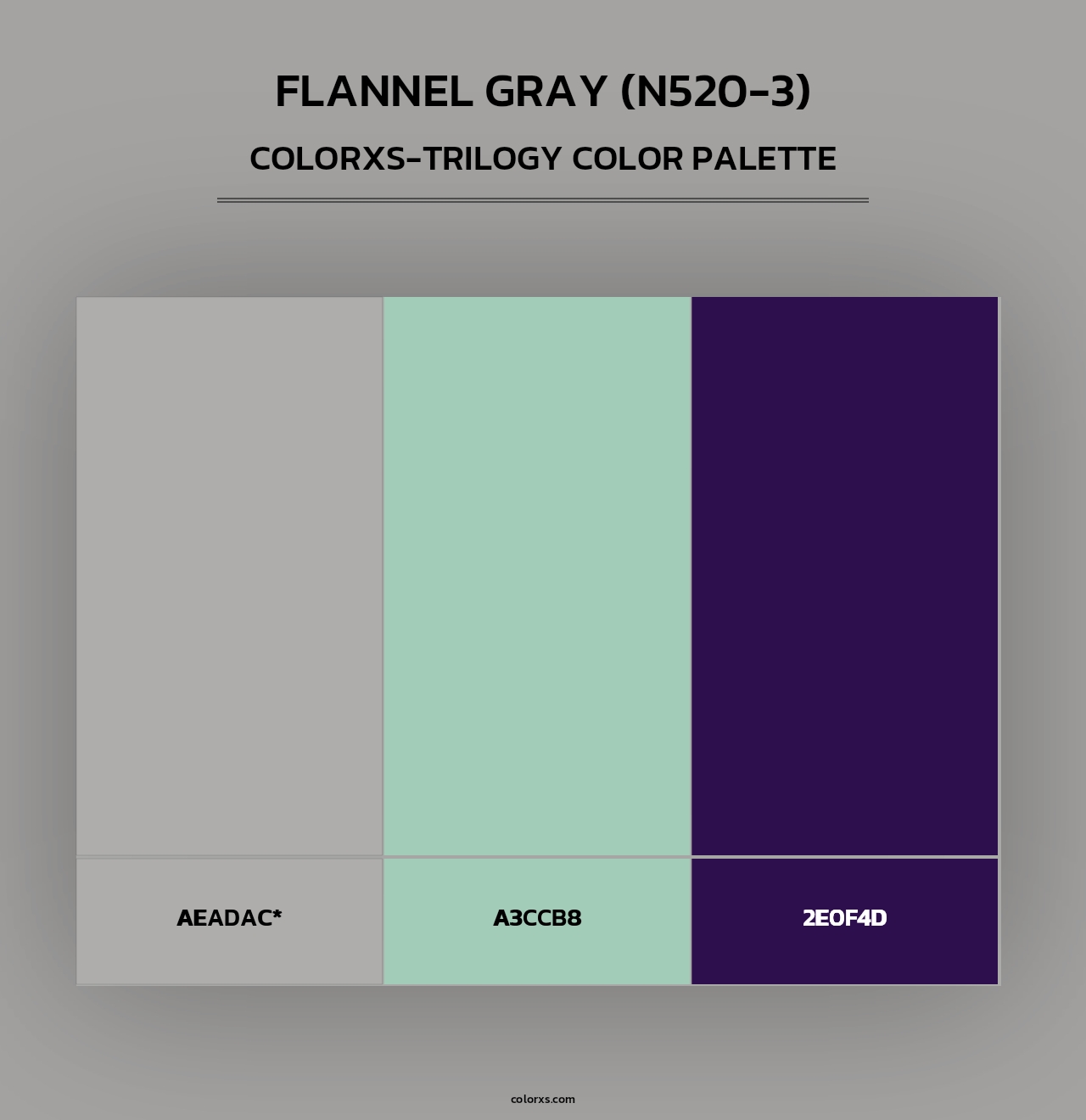 Flannel Gray (N520-3) - Colorxs Trilogy Palette