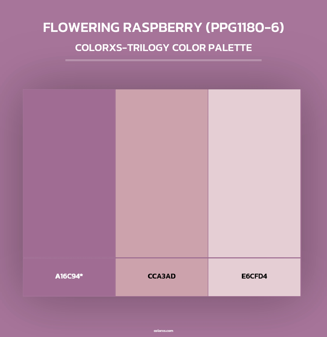 Flowering Raspberry (PPG1180-6) - Colorxs Trilogy Palette