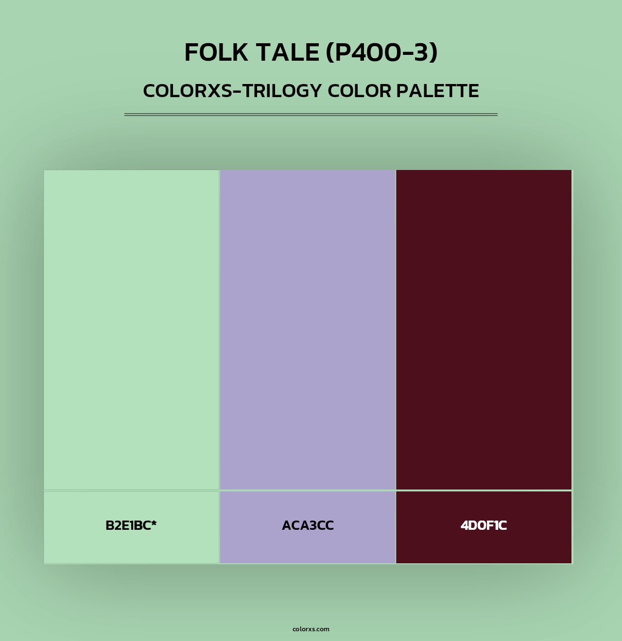 Folk Tale (P400-3) - Colorxs Trilogy Palette