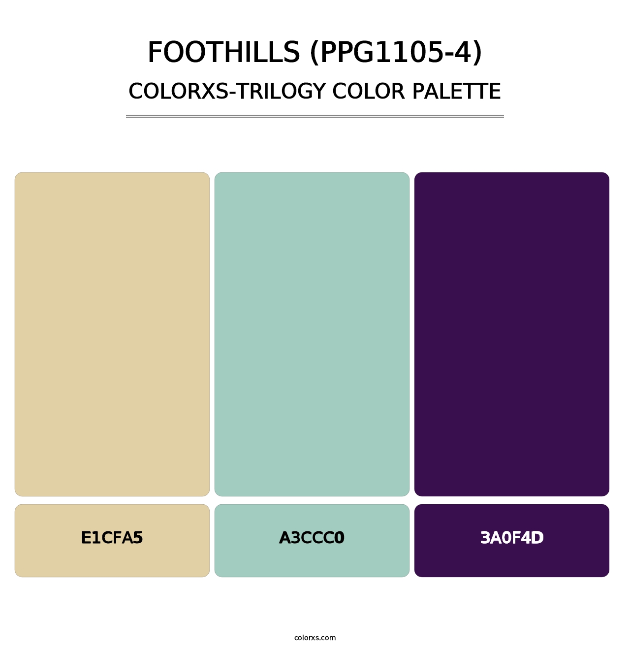 Foothills (PPG1105-4) - Colorxs Trilogy Palette