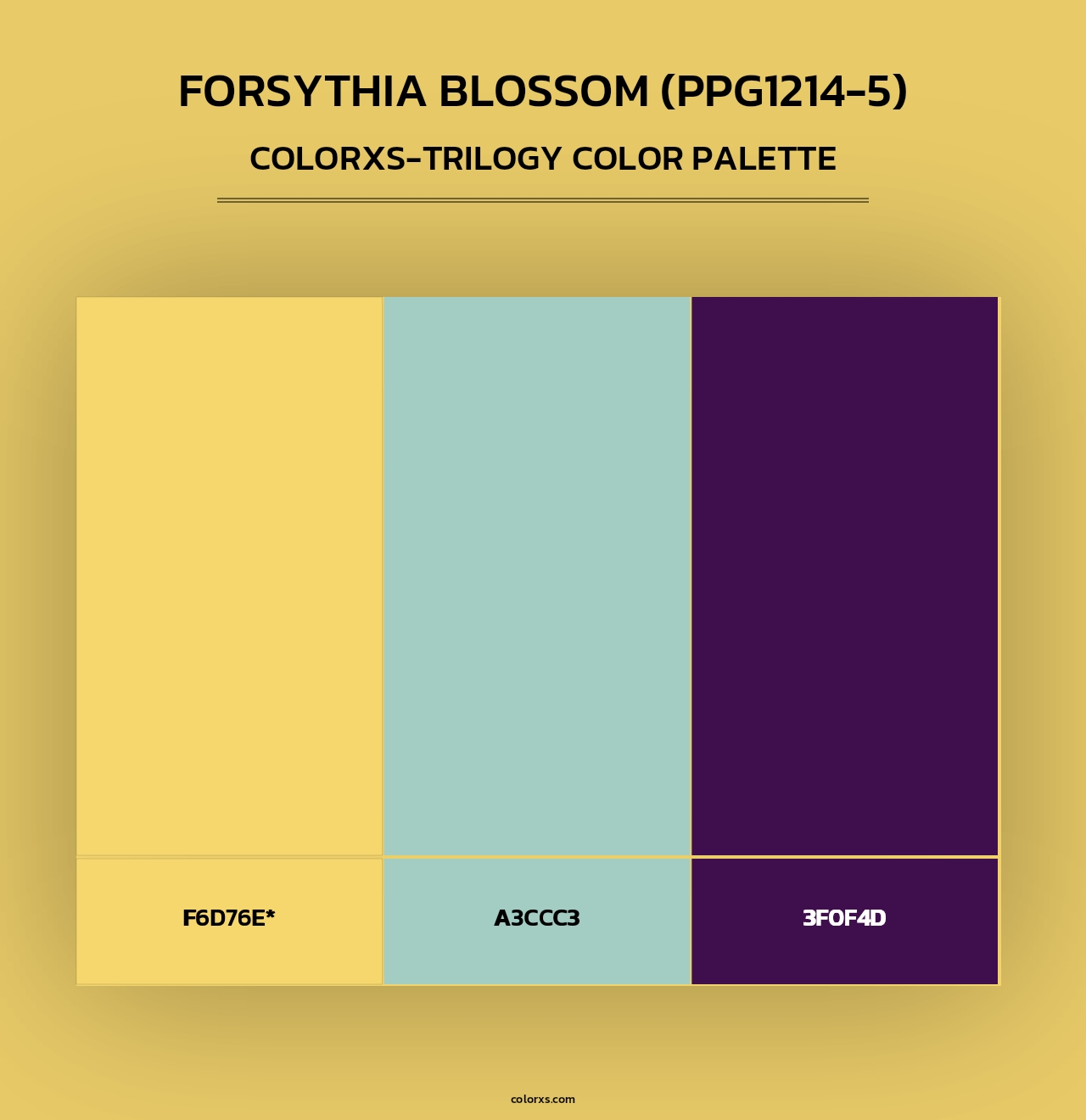 Forsythia Blossom (PPG1214-5) - Colorxs Trilogy Palette