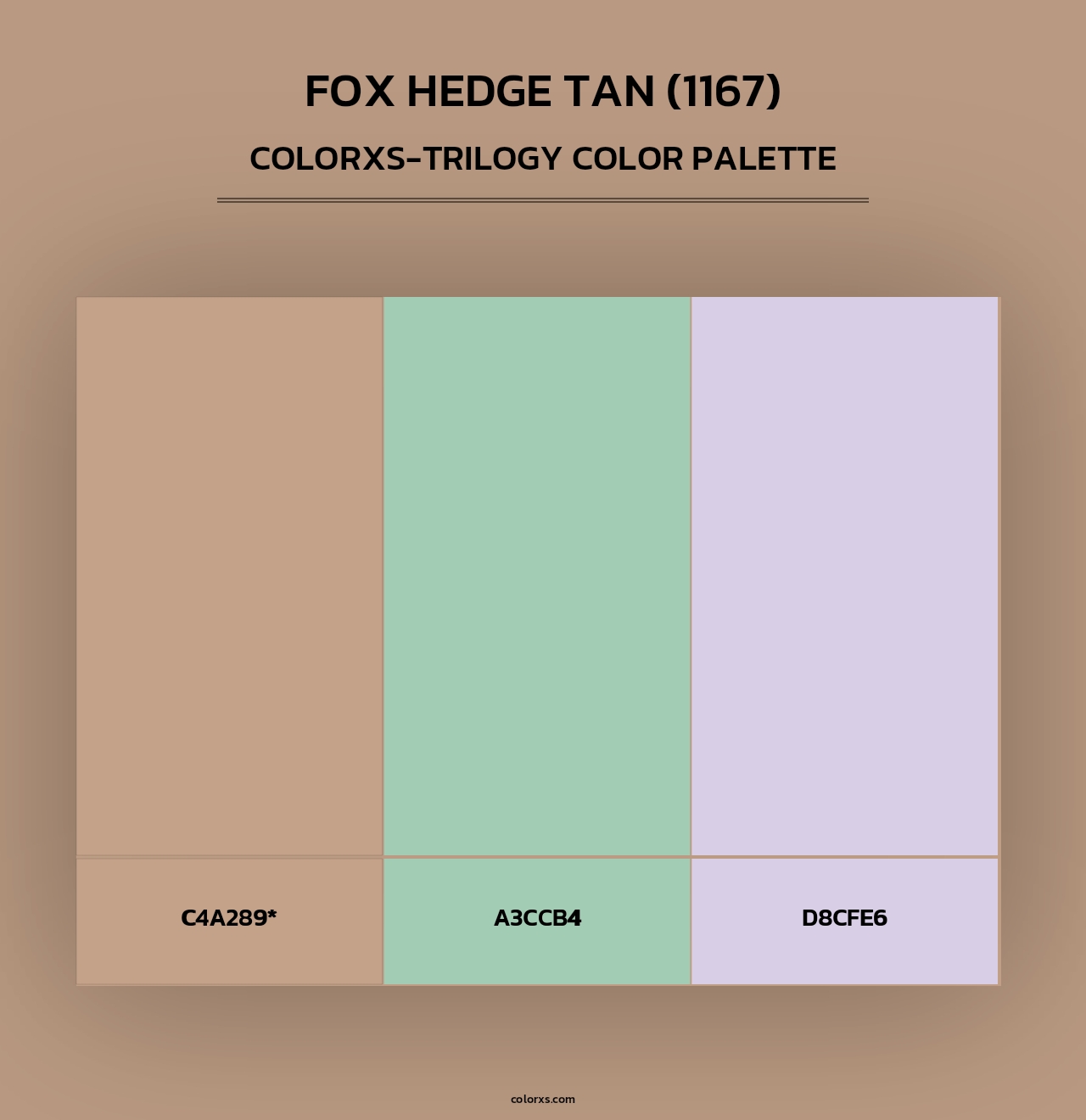 Fox Hedge Tan (1167) - Colorxs Trilogy Palette