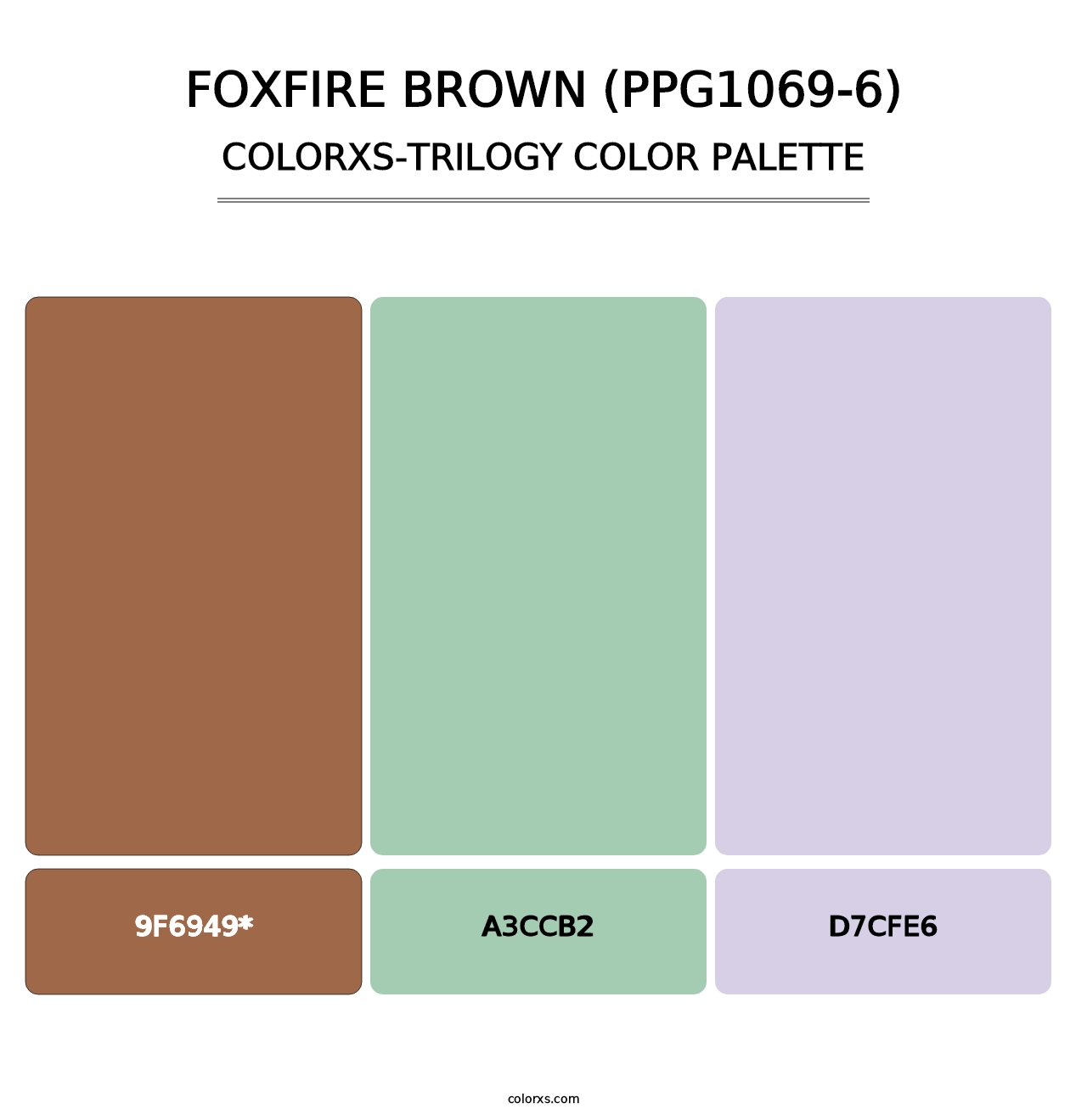 Foxfire Brown (PPG1069-6) - Colorxs Trilogy Palette