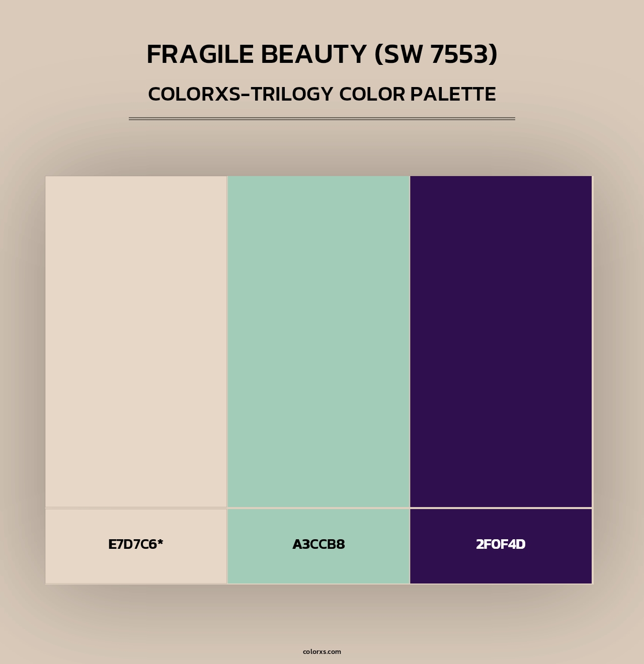 Fragile Beauty (SW 7553) - Colorxs Trilogy Palette