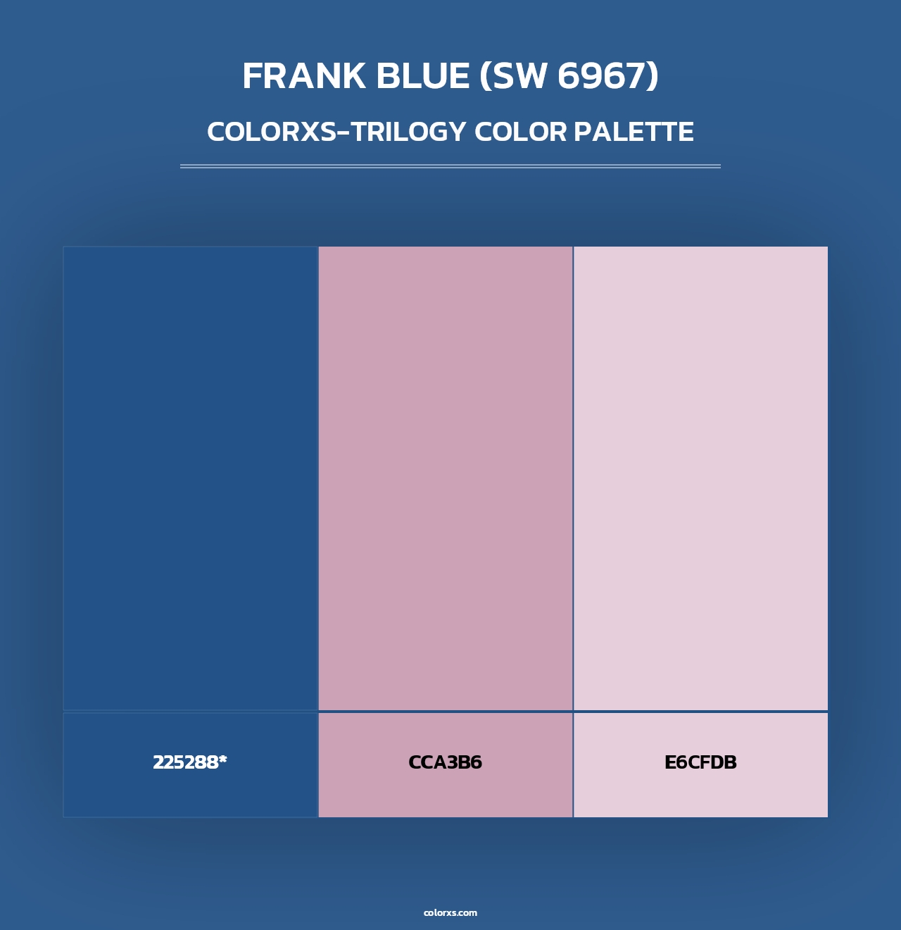 Frank Blue (SW 6967) - Colorxs Trilogy Palette