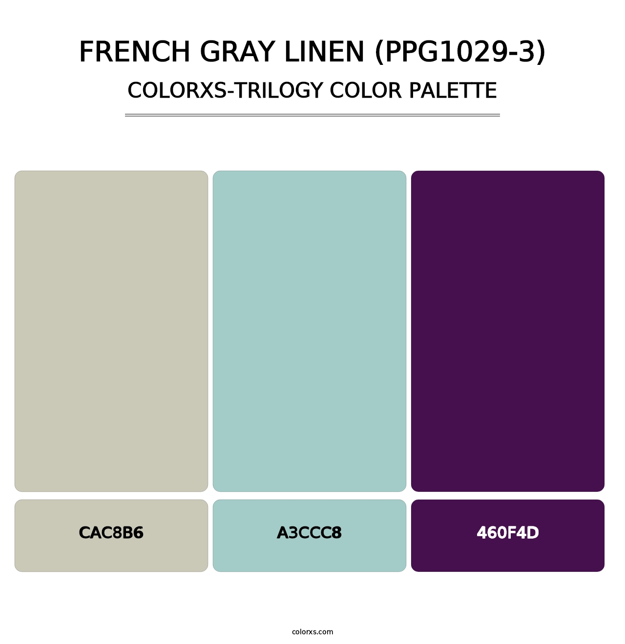 French Gray Linen (PPG1029-3) - Colorxs Trilogy Palette