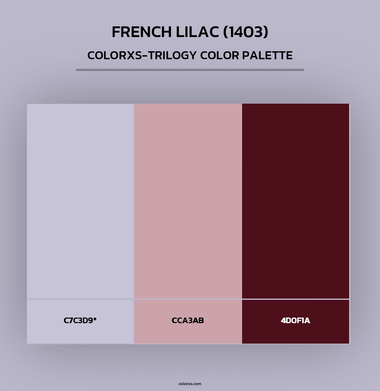 French Lilac (1403) - Colorxs Trilogy Palette