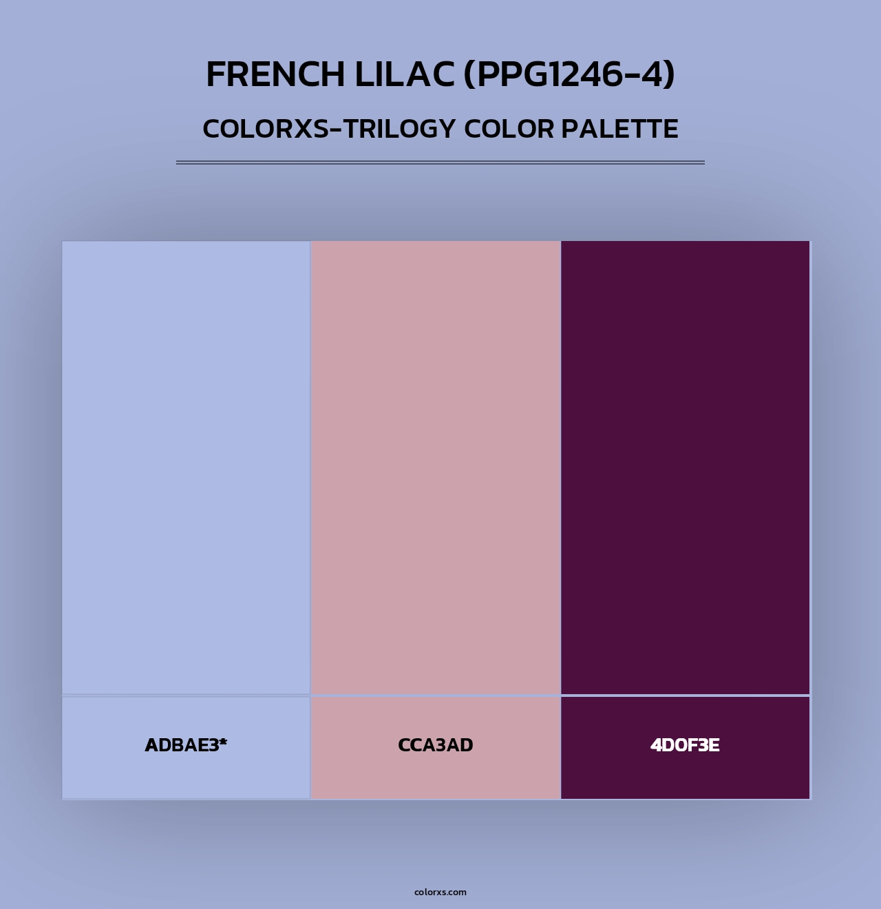French Lilac (PPG1246-4) - Colorxs Trilogy Palette