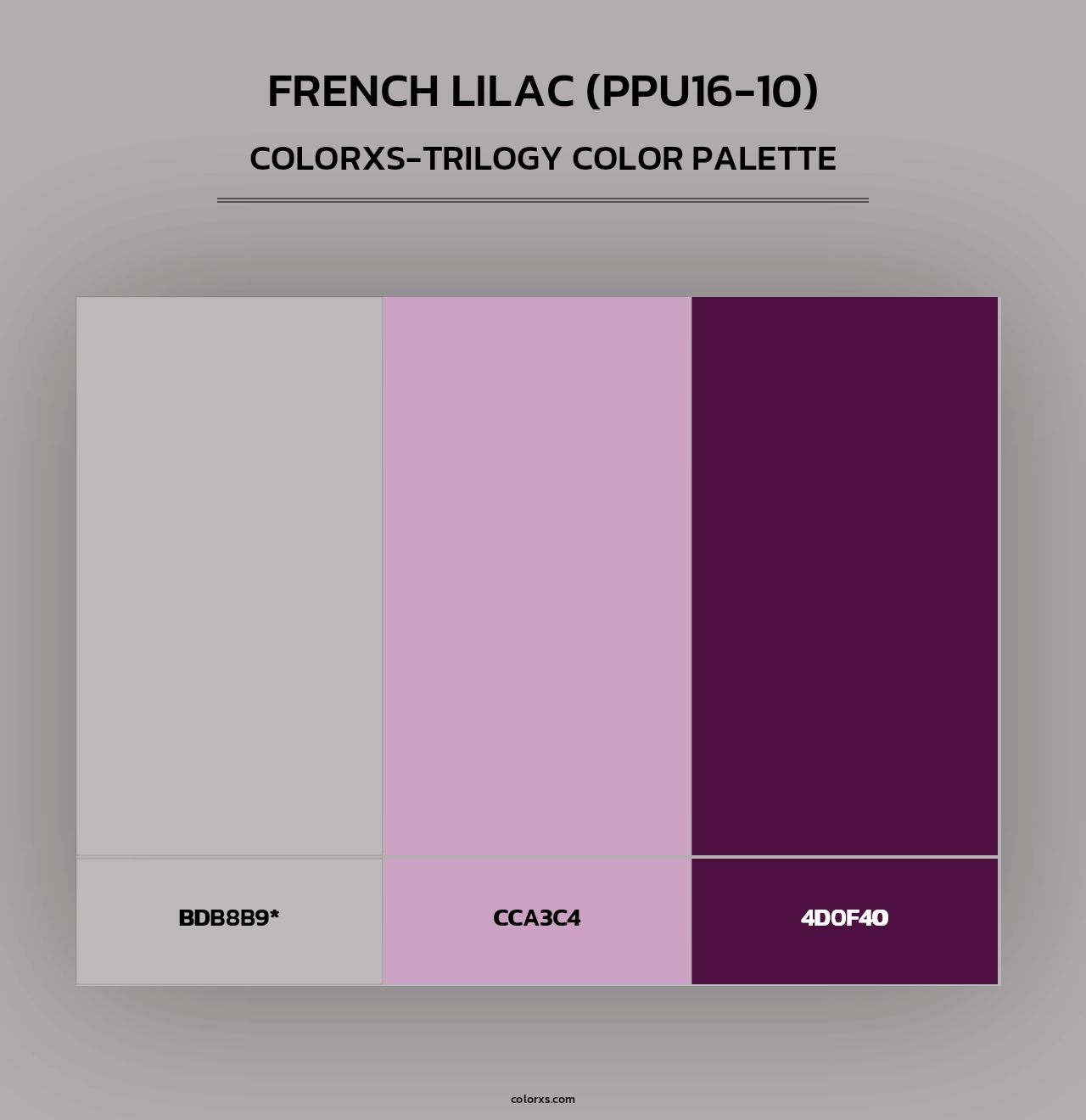 French Lilac (PPU16-10) - Colorxs Trilogy Palette
