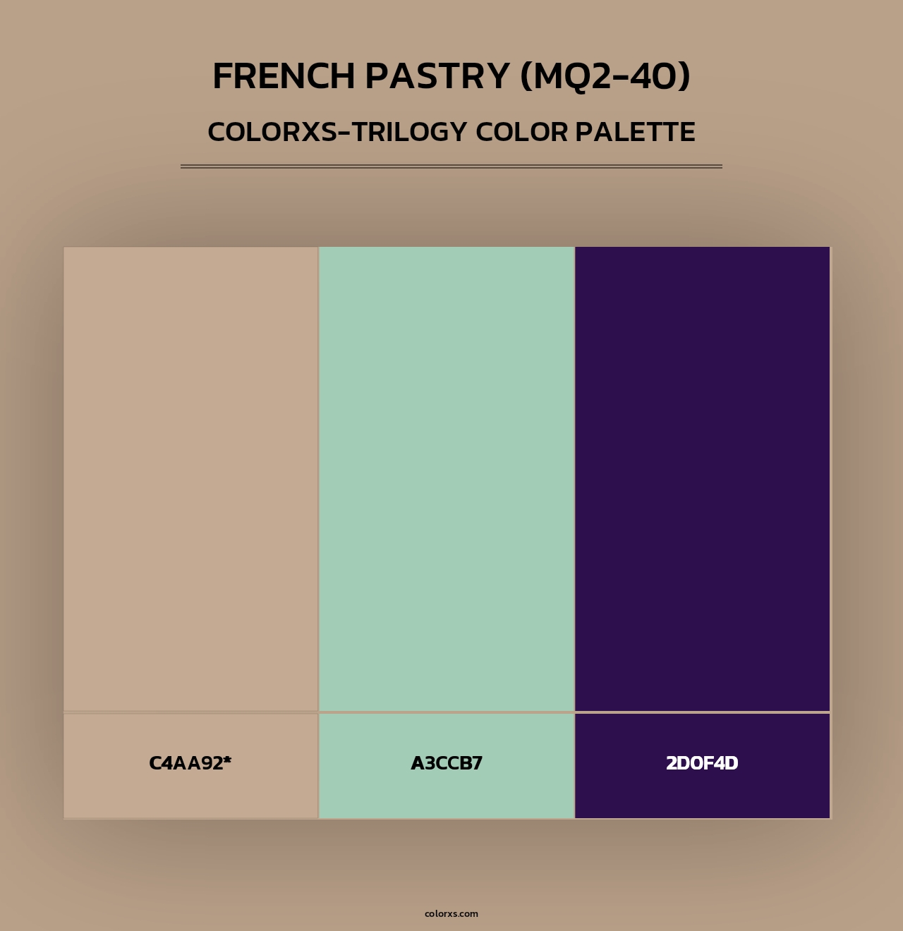 French Pastry (MQ2-40) - Colorxs Trilogy Palette
