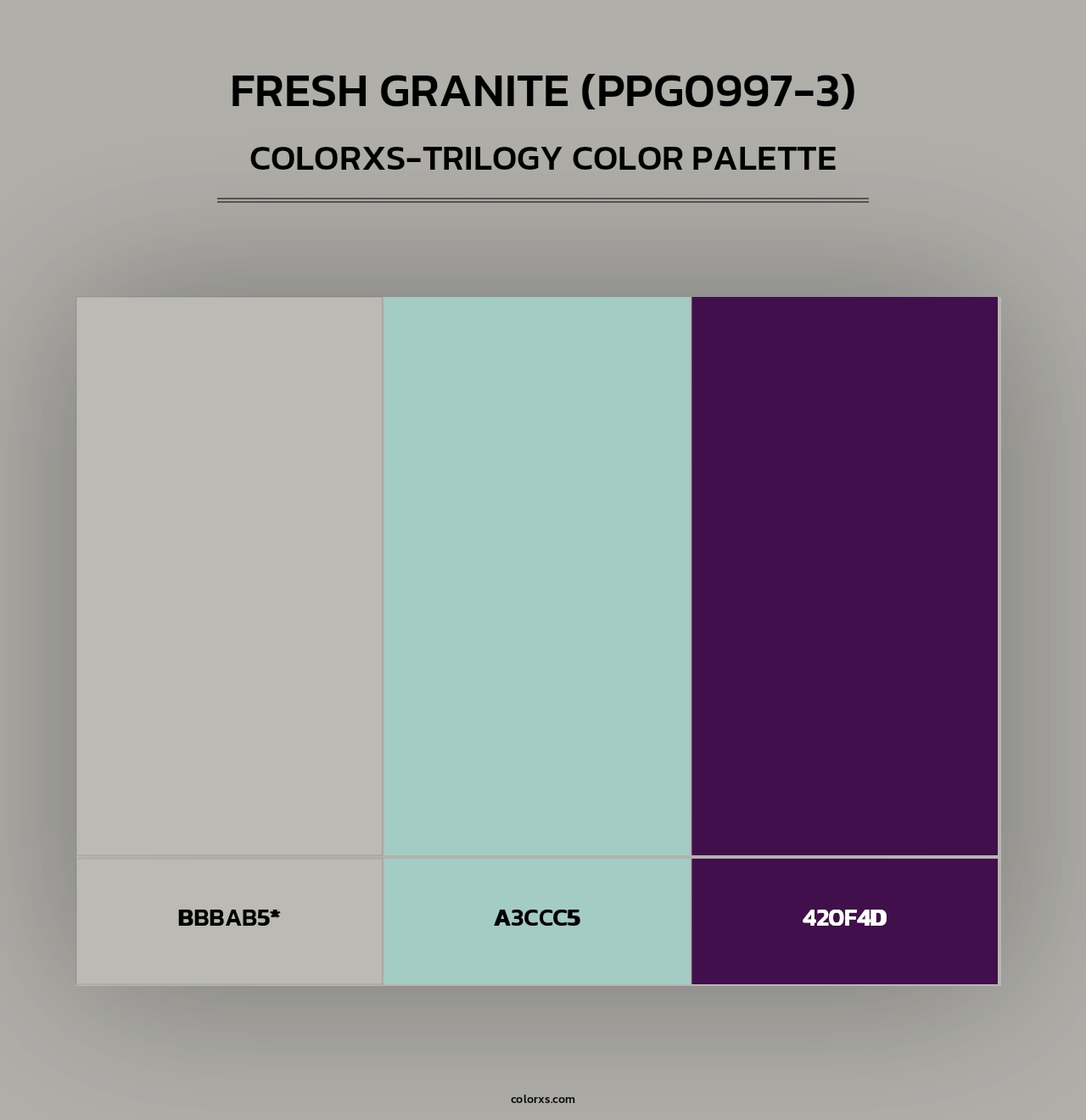 Fresh Granite (PPG0997-3) - Colorxs Trilogy Palette