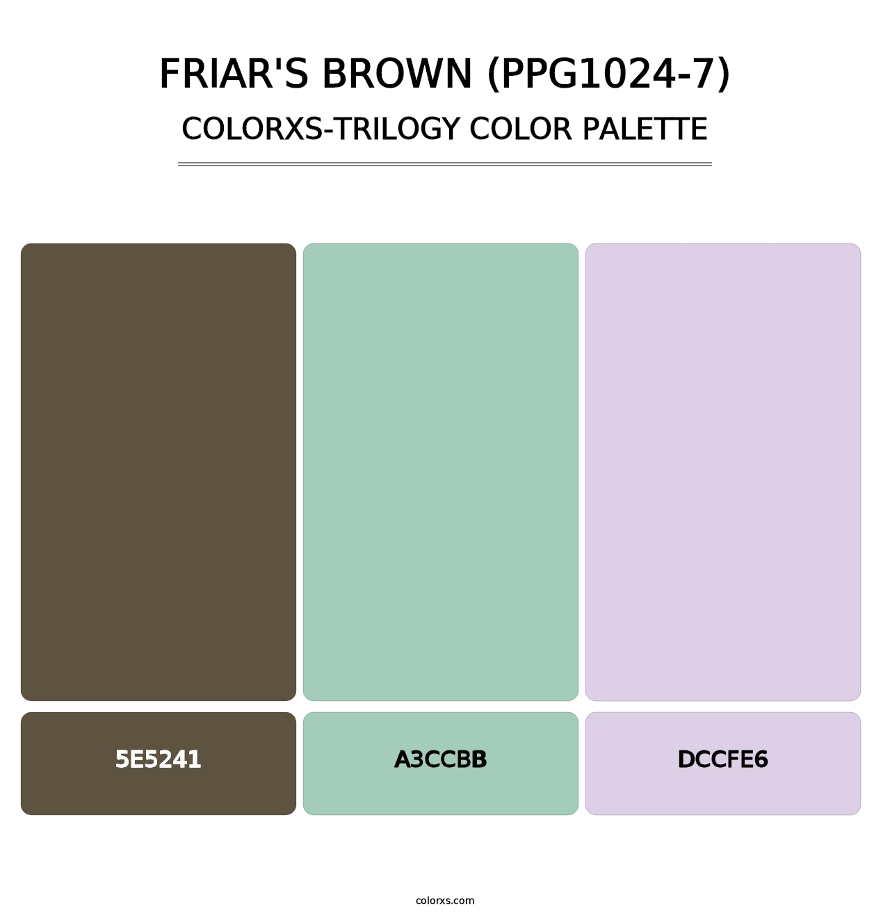 Friar's Brown (PPG1024-7) - Colorxs Trilogy Palette