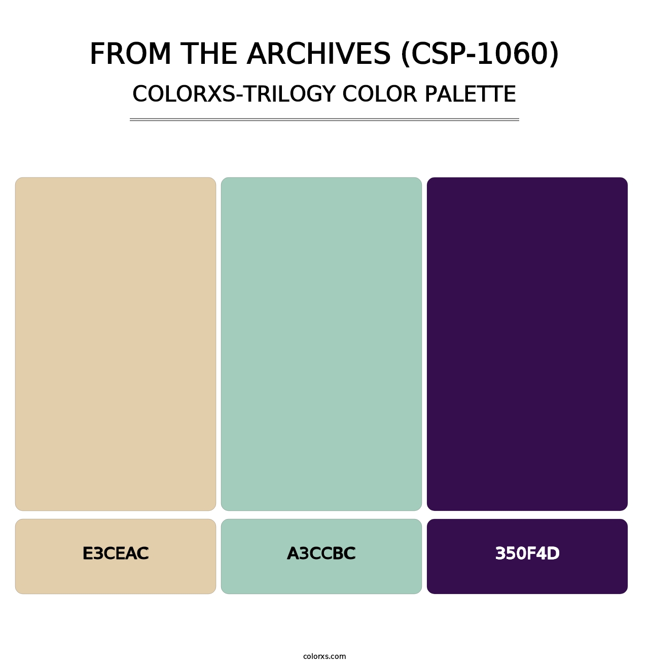 From the Archives (CSP-1060) - Colorxs Trilogy Palette
