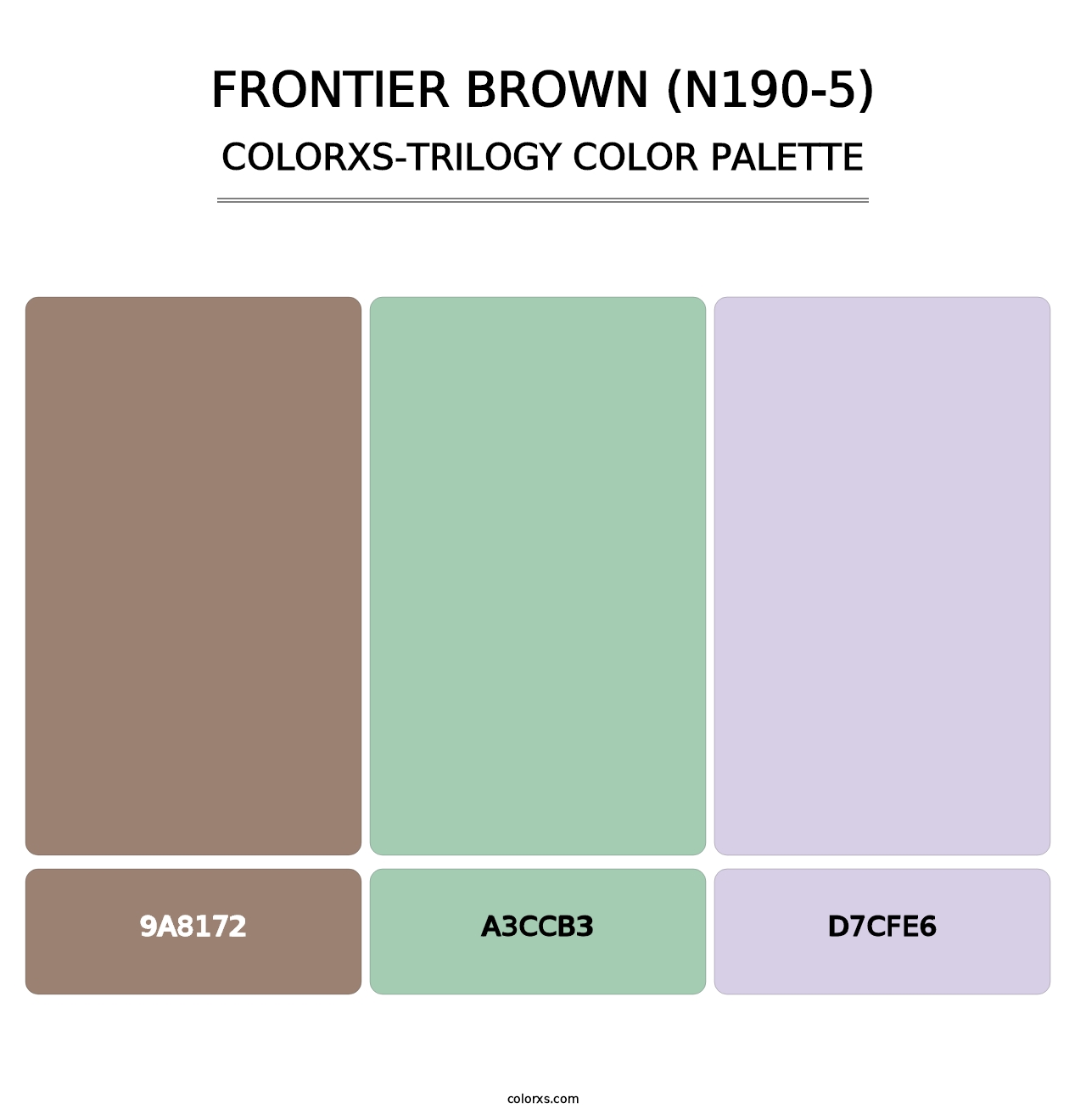 Frontier Brown (N190-5) - Colorxs Trilogy Palette