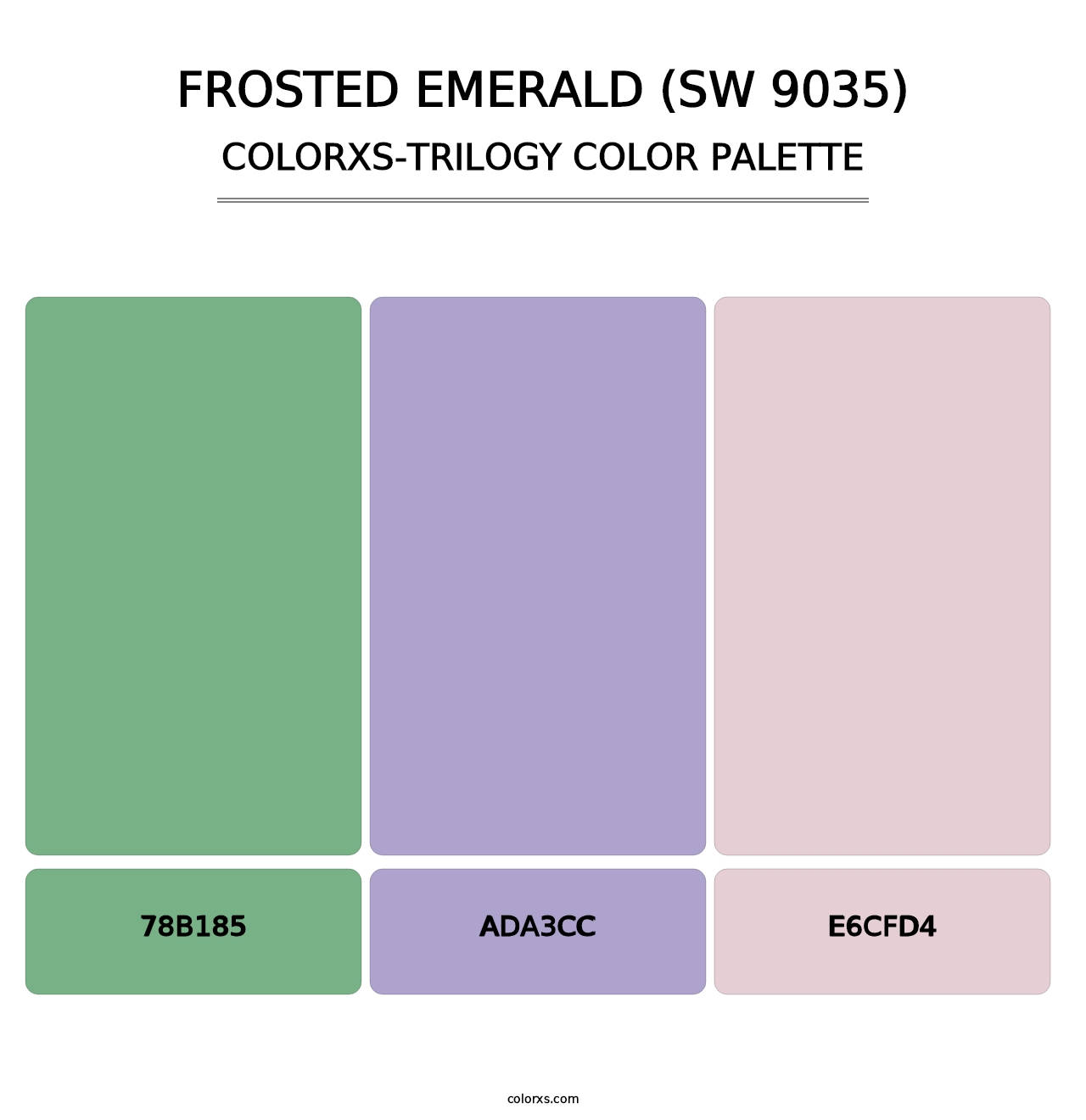 Frosted Emerald (SW 9035) - Colorxs Trilogy Palette