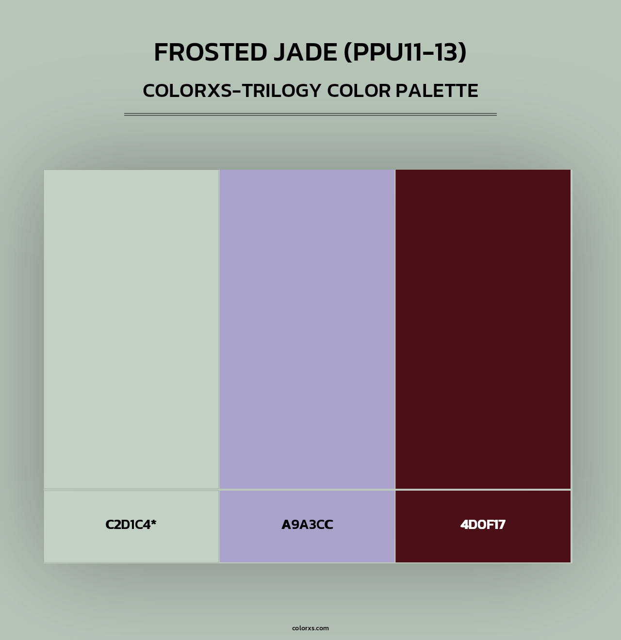 Frosted Jade (PPU11-13) - Colorxs Trilogy Palette