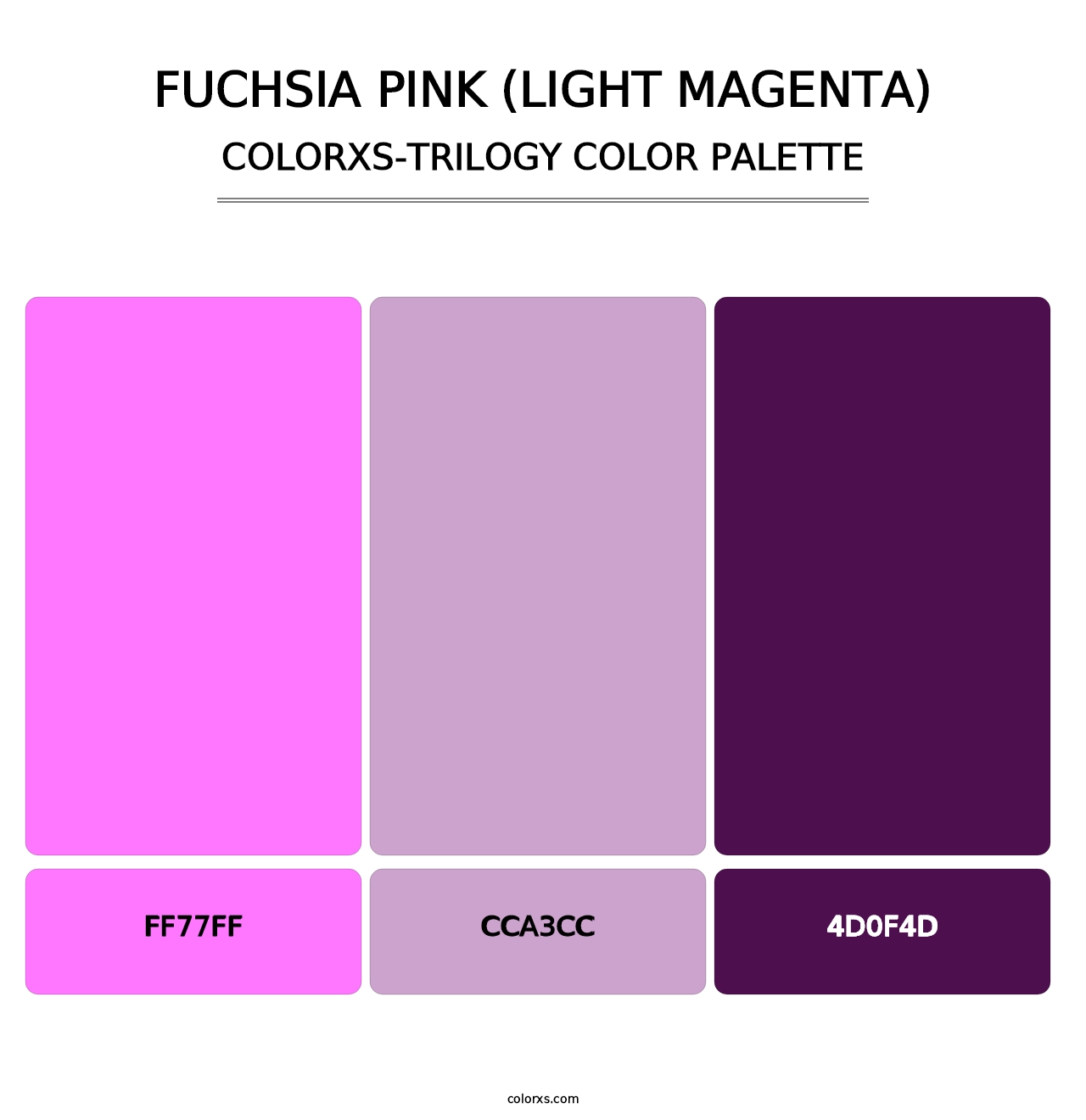 Fuchsia Pink (Light Magenta) - Colorxs Trilogy Palette