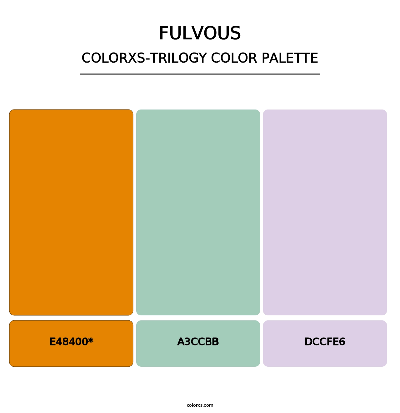 Fulvous - Colorxs Trilogy Palette