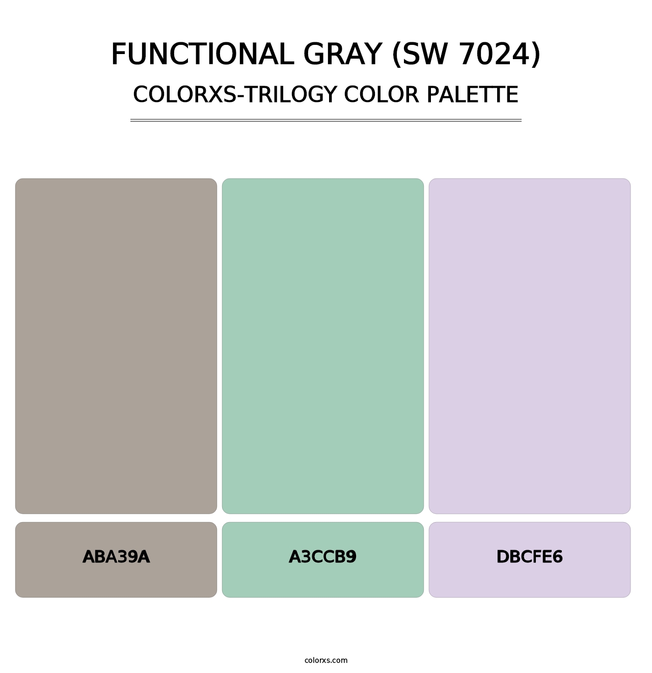 Functional Gray (SW 7024) - Colorxs Trilogy Palette