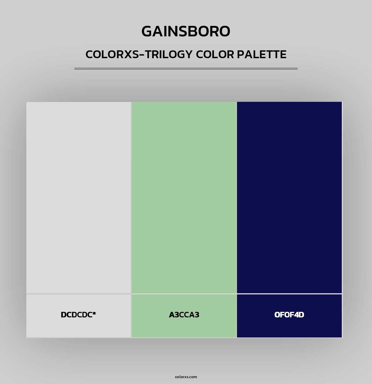 Gainsboro - Colorxs Trilogy Palette