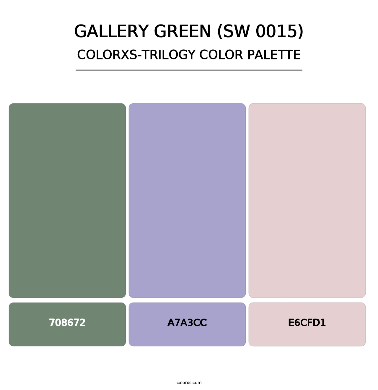 Gallery Green (SW 0015) - Colorxs Trilogy Palette
