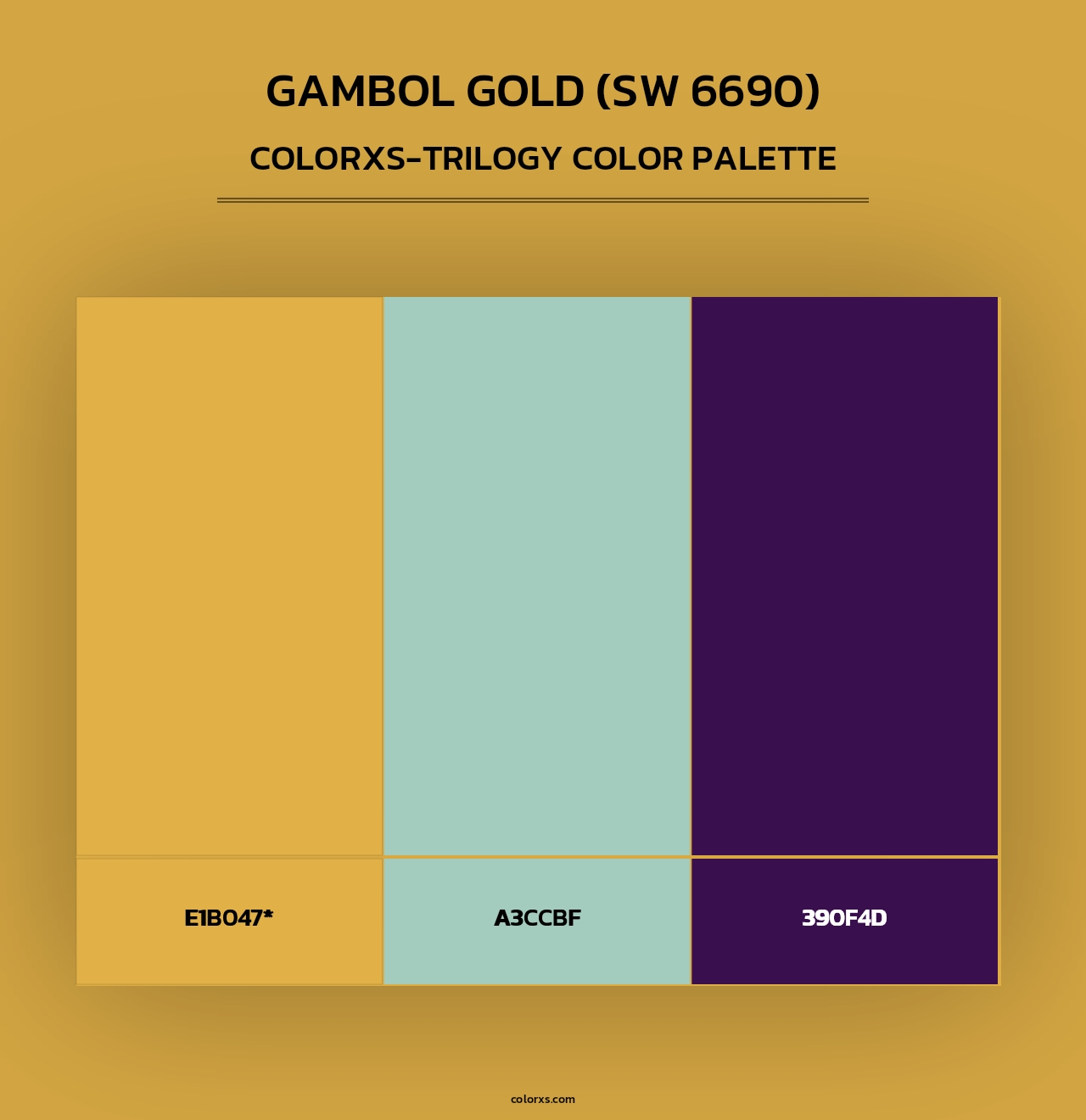 Gambol Gold (SW 6690) - Colorxs Trilogy Palette