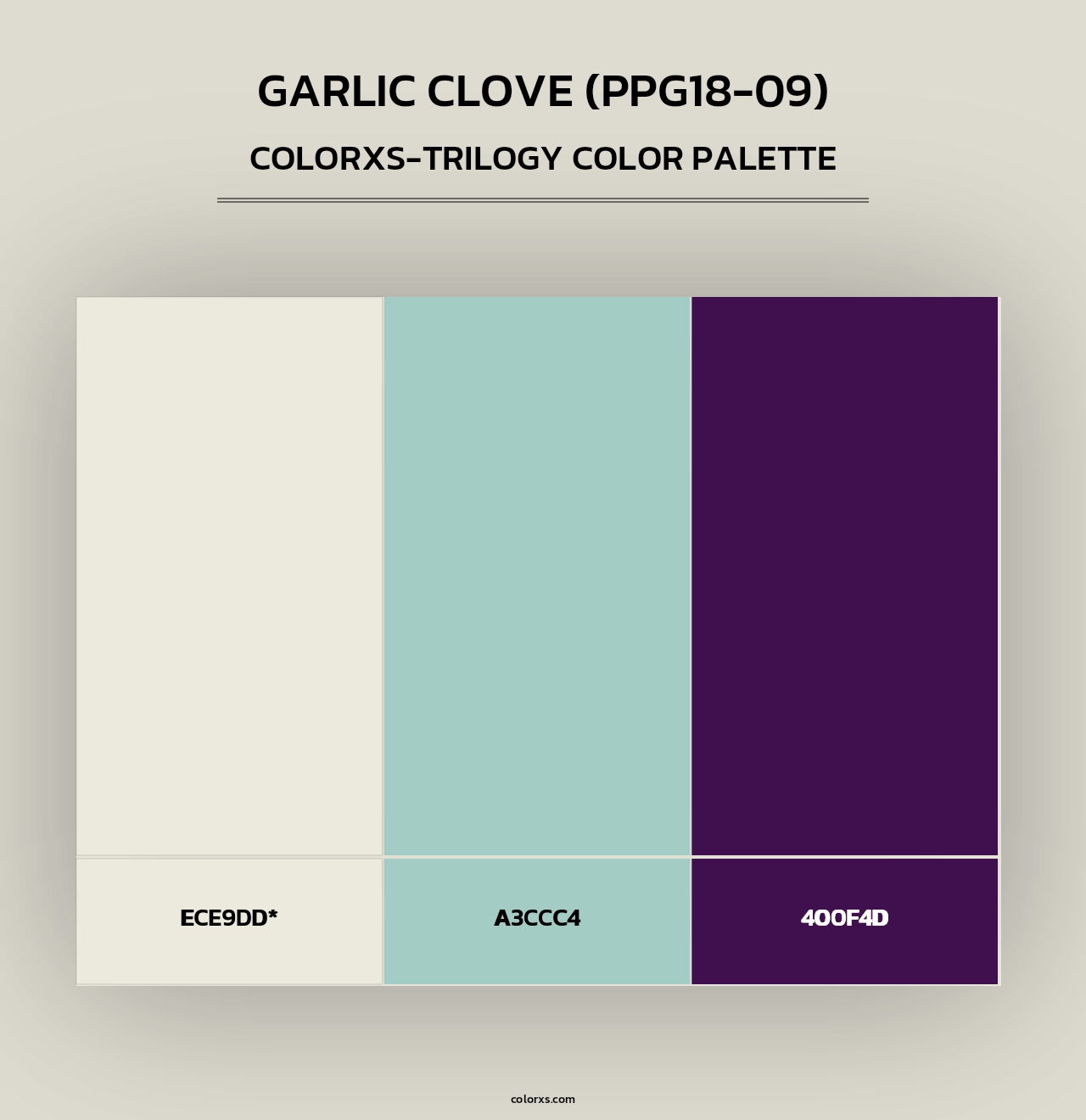 Garlic Clove (PPG18-09) - Colorxs Trilogy Palette