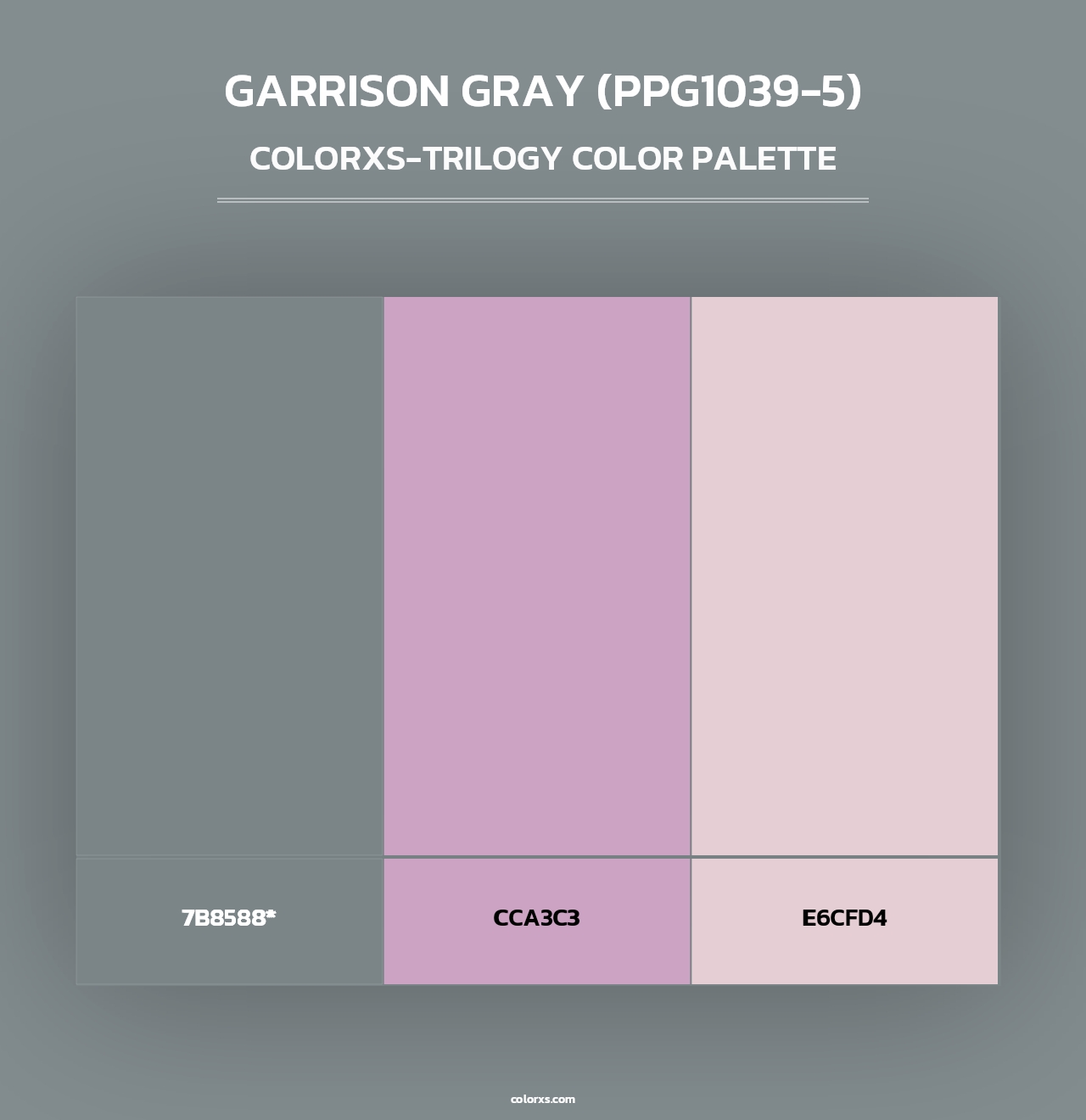 Garrison Gray (PPG1039-5) - Colorxs Trilogy Palette