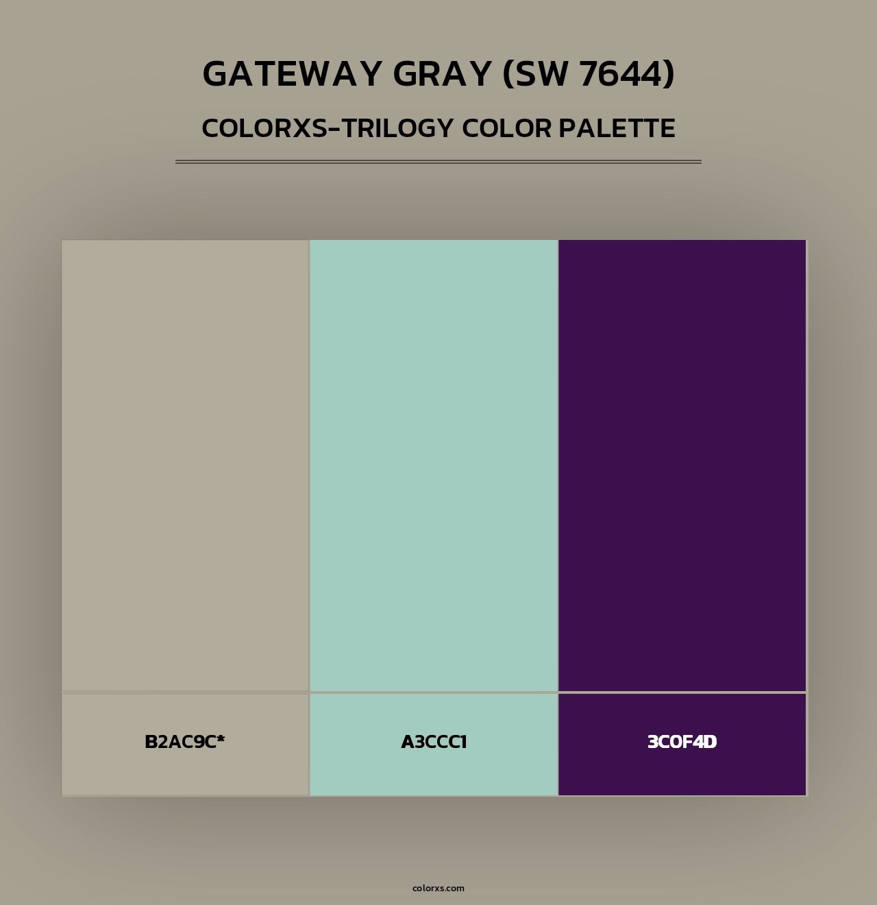 Gateway Gray (SW 7644) - Colorxs Trilogy Palette