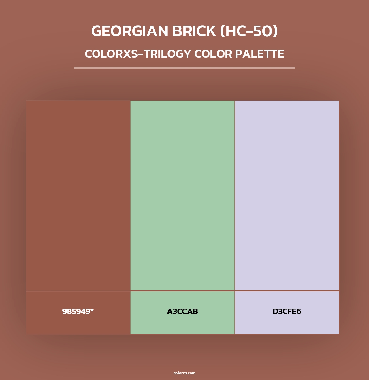 Georgian Brick (HC-50) - Colorxs Trilogy Palette