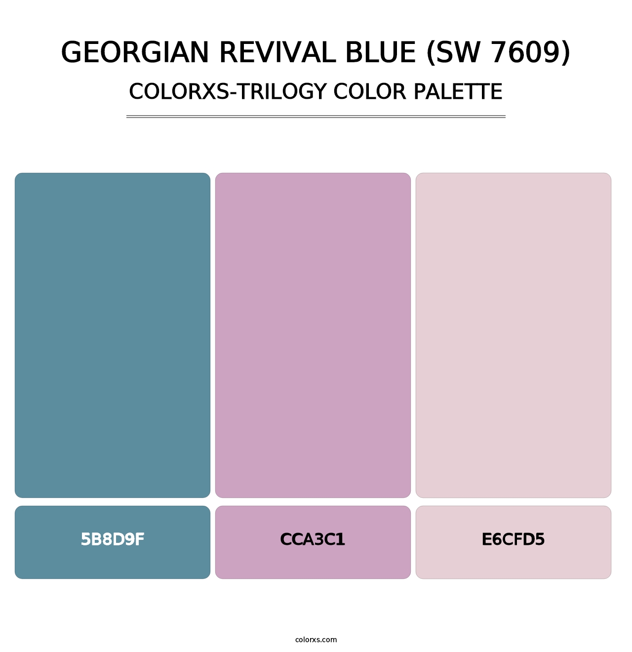 Georgian Revival Blue (SW 7609) - Colorxs Trilogy Palette