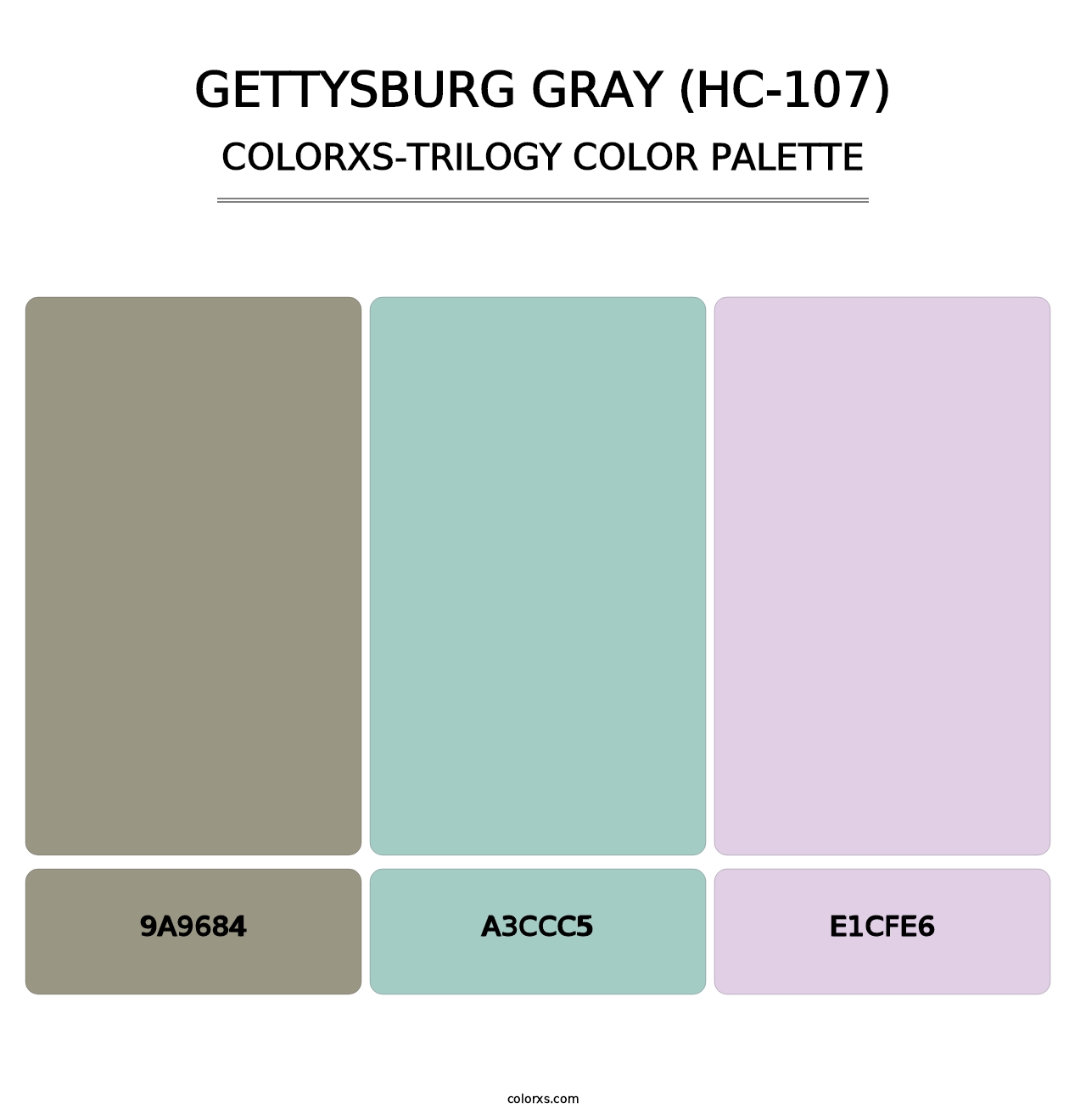 Gettysburg Gray (HC-107) - Colorxs Trilogy Palette
