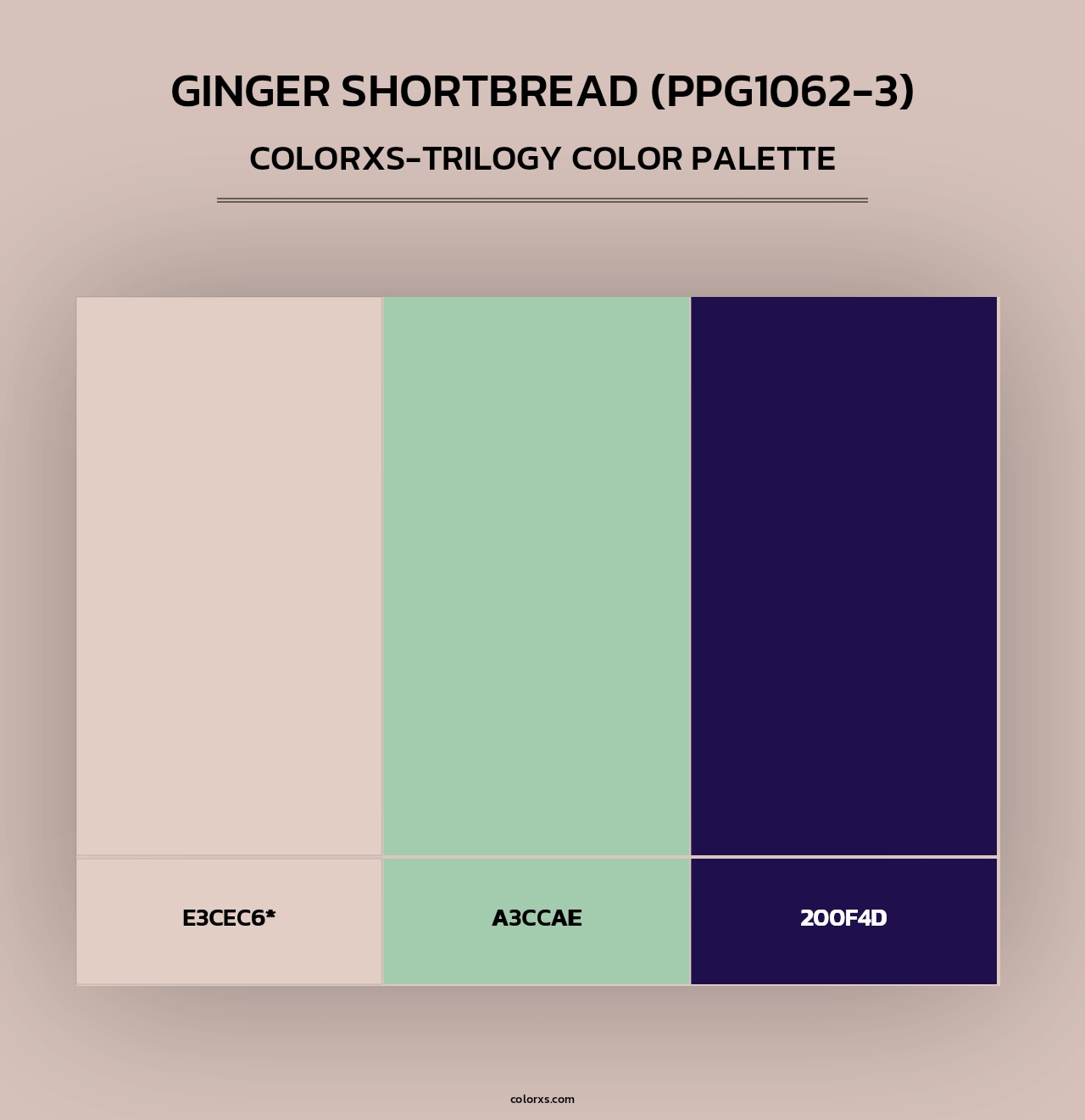 Ginger Shortbread (PPG1062-3) - Colorxs Trilogy Palette