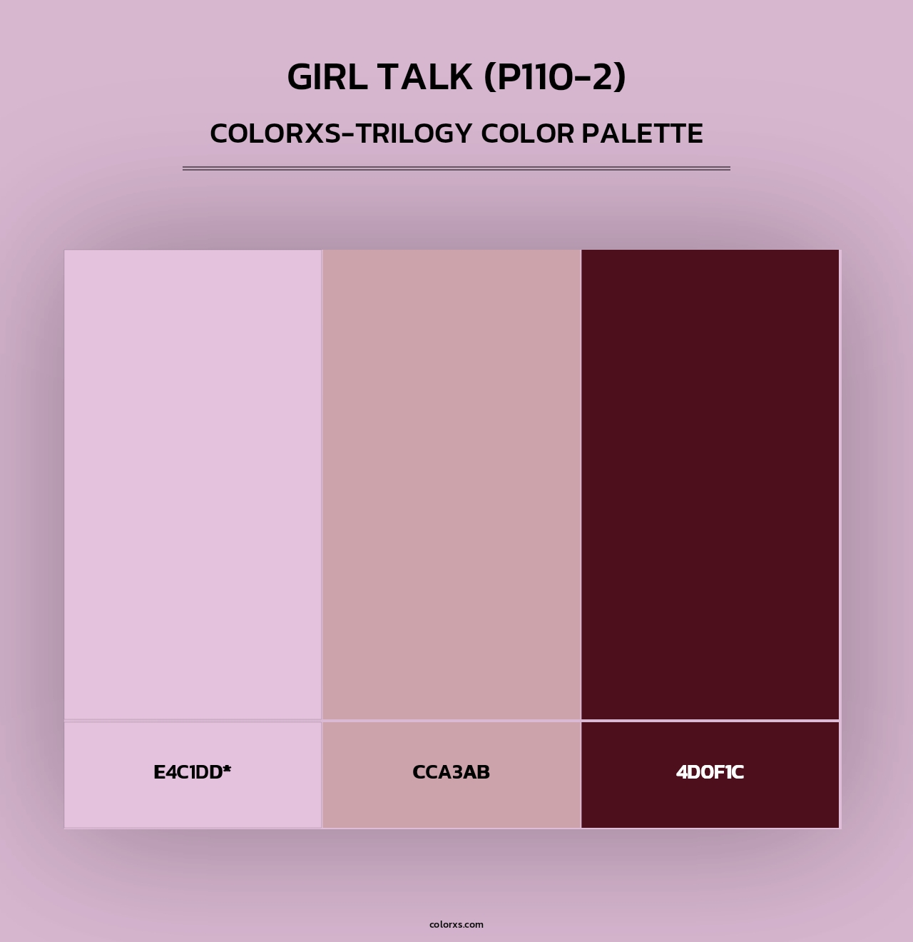 Girl Talk (P110-2) - Colorxs Trilogy Palette