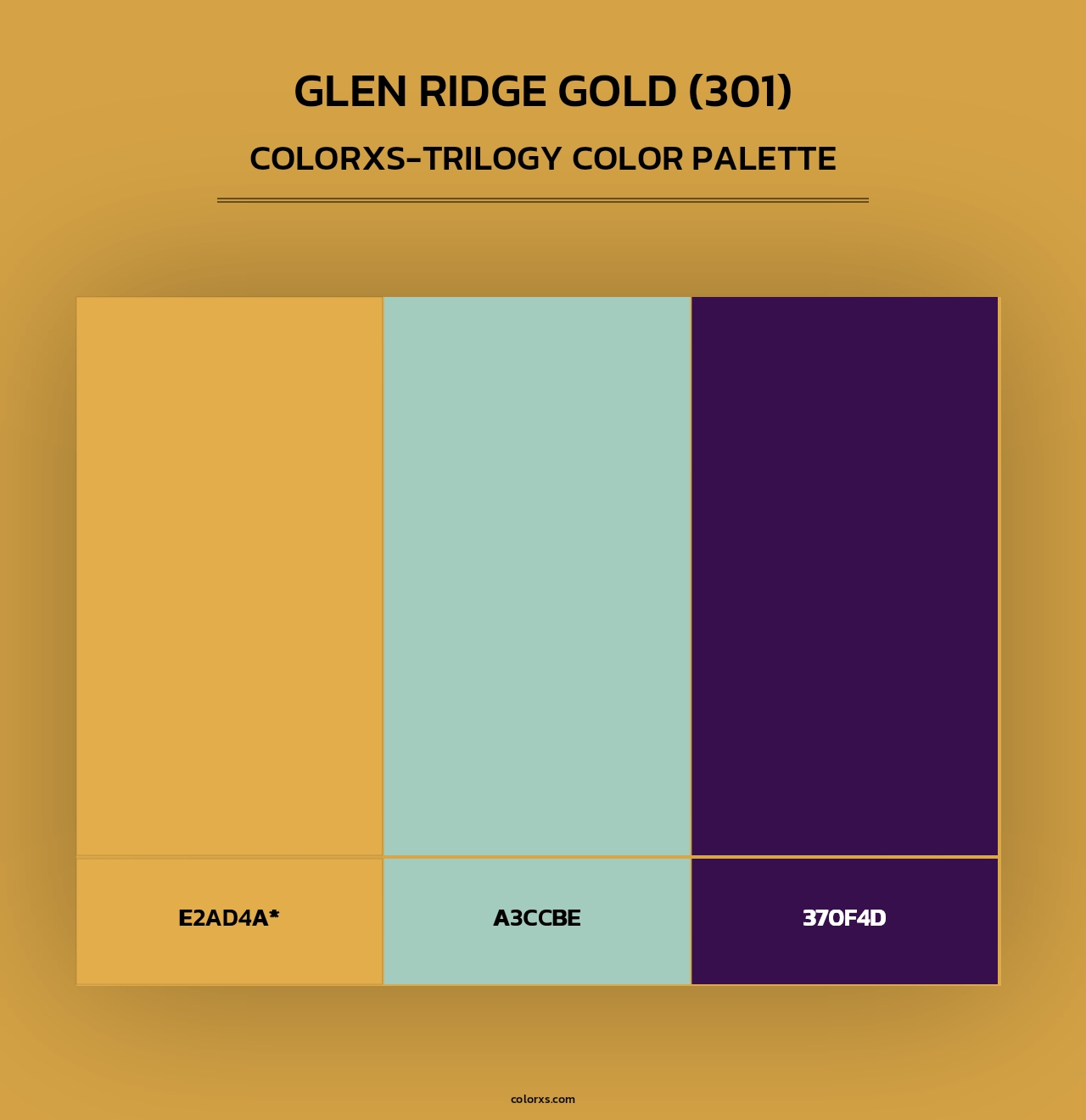 Glen Ridge Gold (301) - Colorxs Trilogy Palette