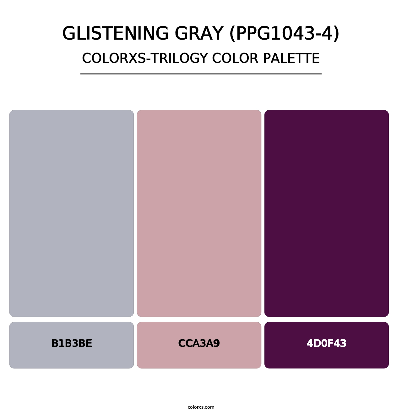 Glistening Gray (PPG1043-4) - Colorxs Trilogy Palette