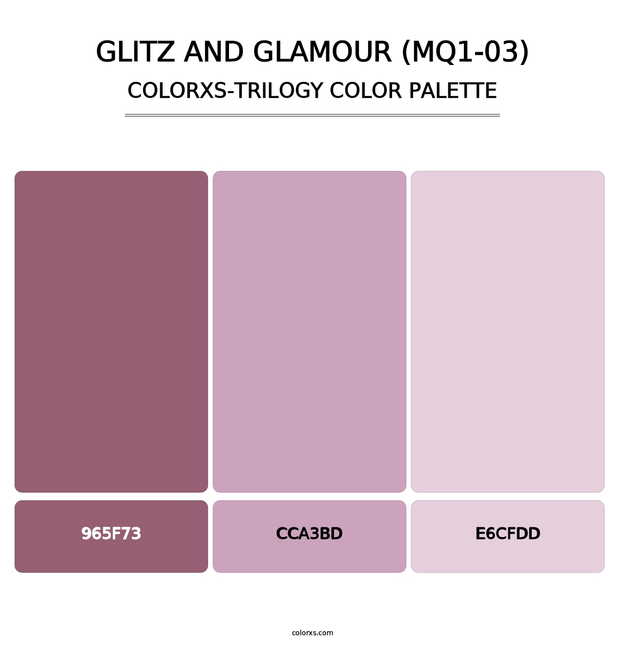 Glitz And Glamour (MQ1-03) - Colorxs Trilogy Palette