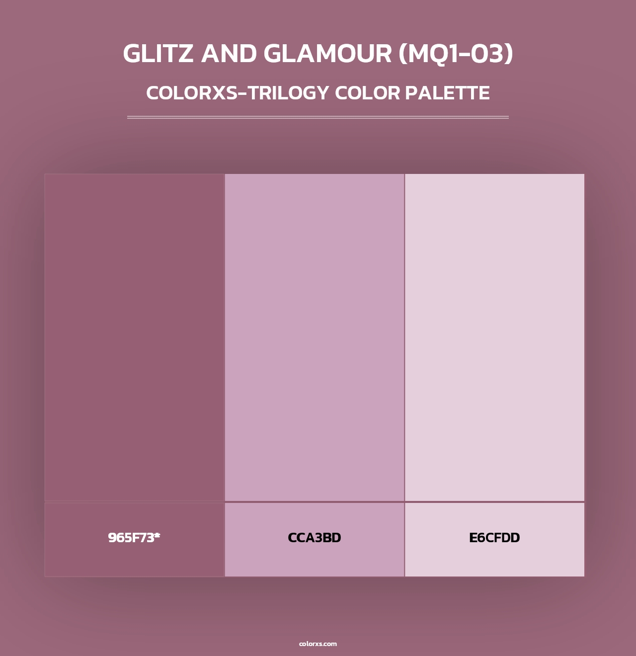 Glitz And Glamour (MQ1-03) - Colorxs Trilogy Palette