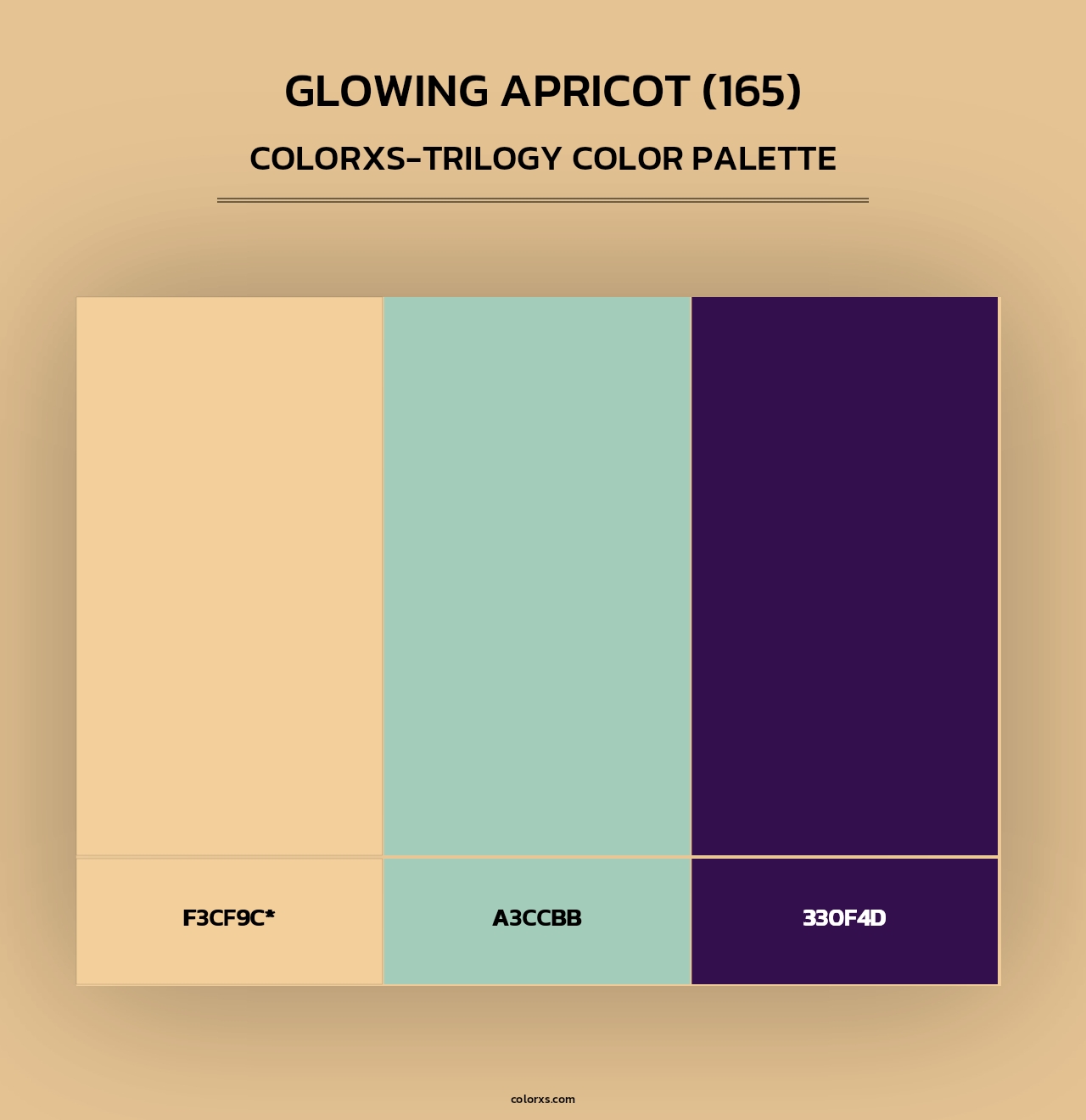 Glowing Apricot (165) - Colorxs Trilogy Palette