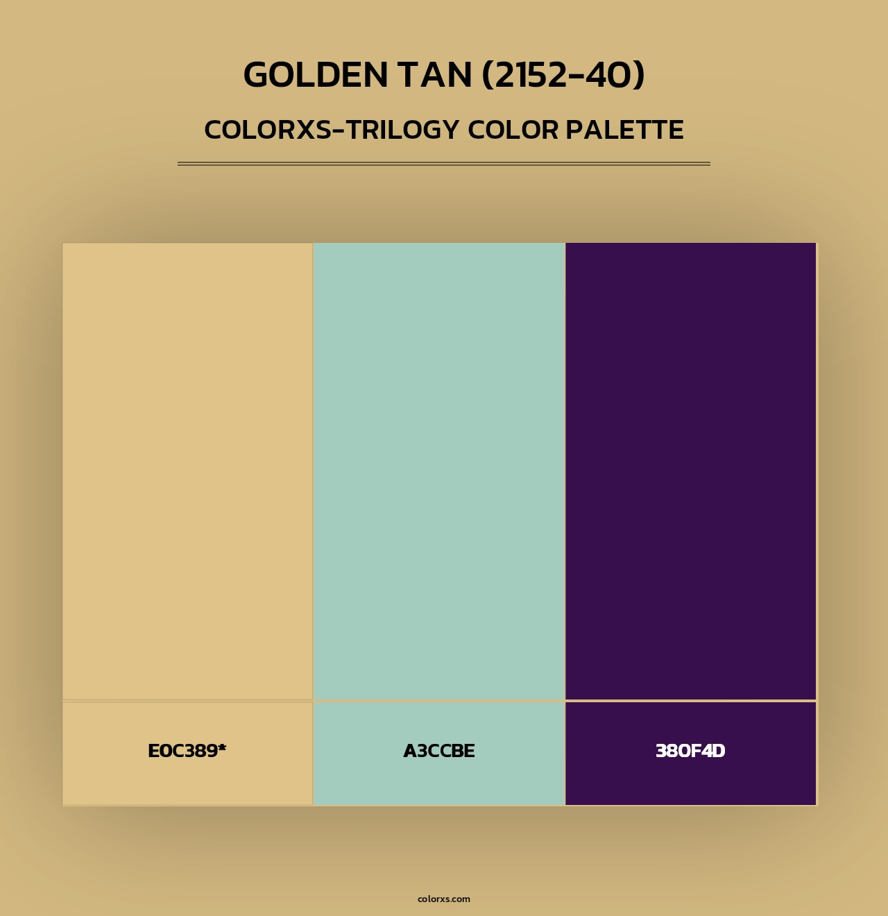 Golden Tan (2152-40) - Colorxs Trilogy Palette