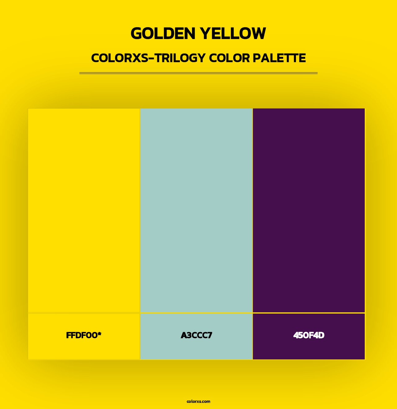 Golden Yellow - Colorxs Trilogy Palette