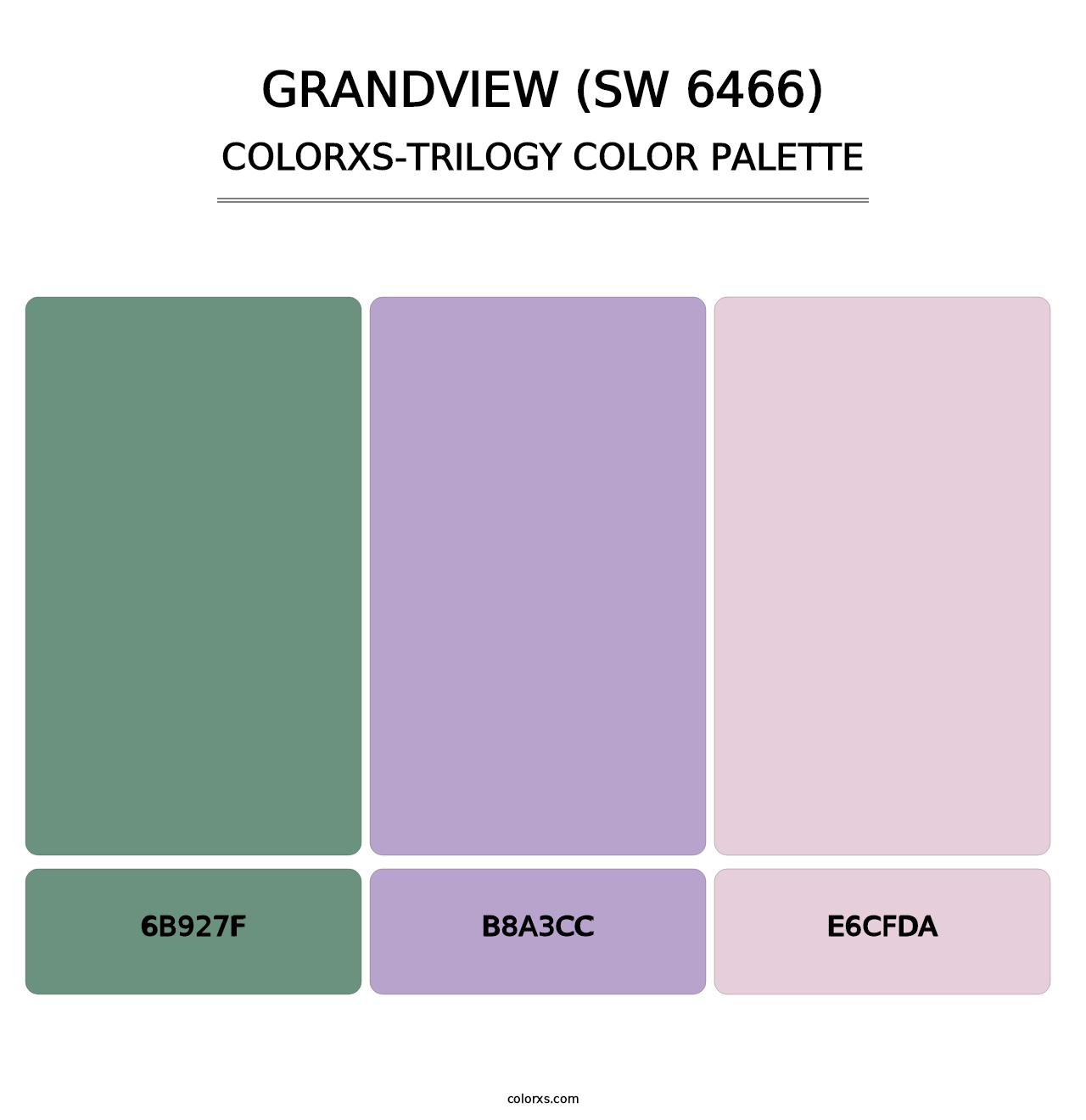 Grandview (SW 6466) - Colorxs Trilogy Palette