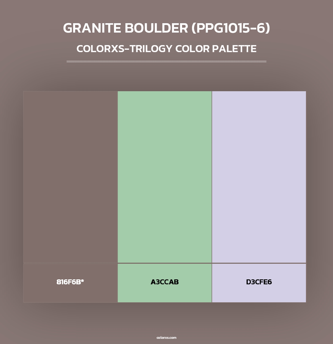 Granite Boulder (PPG1015-6) - Colorxs Trilogy Palette