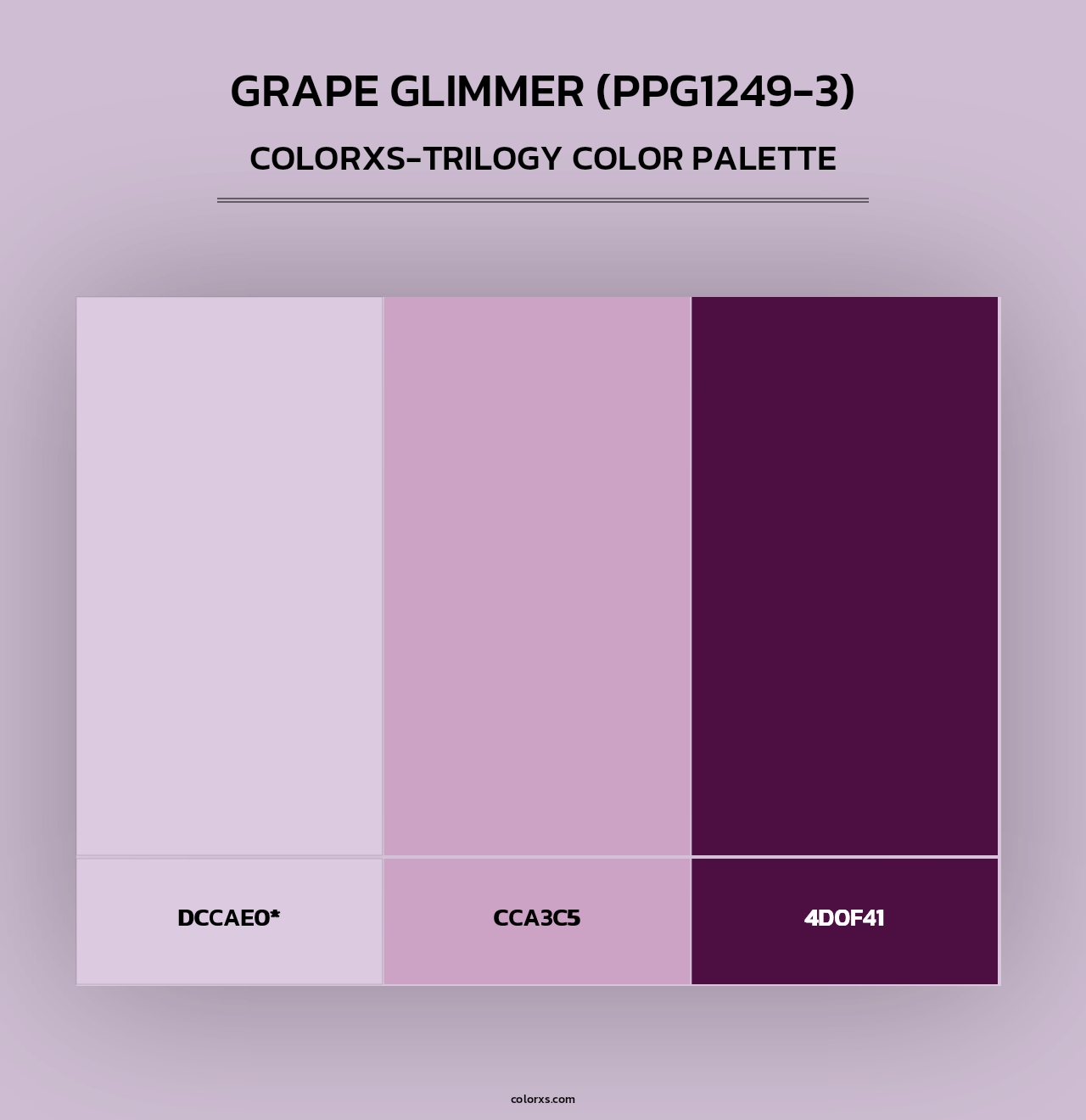 Grape Glimmer (PPG1249-3) - Colorxs Trilogy Palette