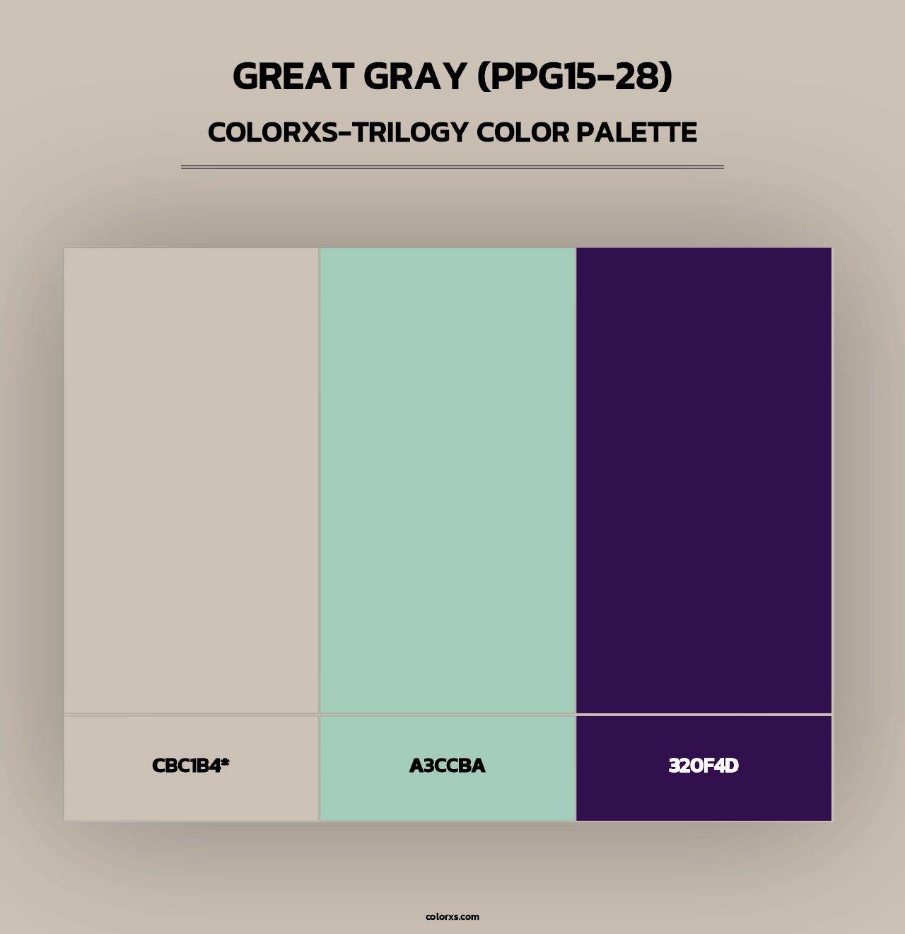 Great Gray (PPG15-28) - Colorxs Trilogy Palette