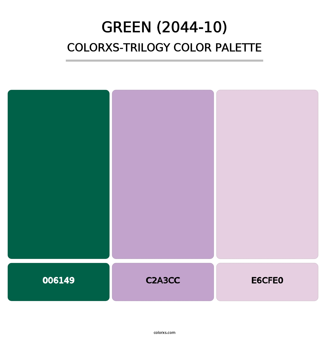 Green (2044-10) - Colorxs Trilogy Palette